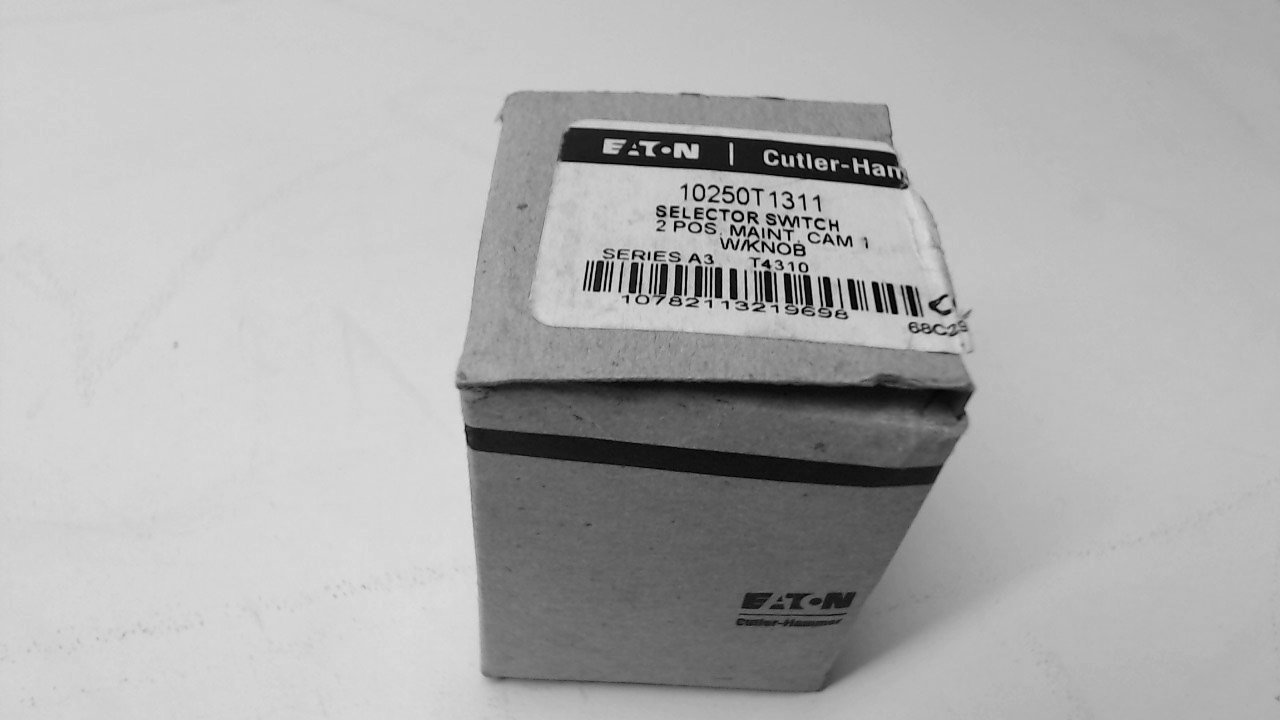Eaton 10250T1311 30mm 2-Position Selector Switch with Knob and Cap - Industrial Control Panel & Machinery Use
