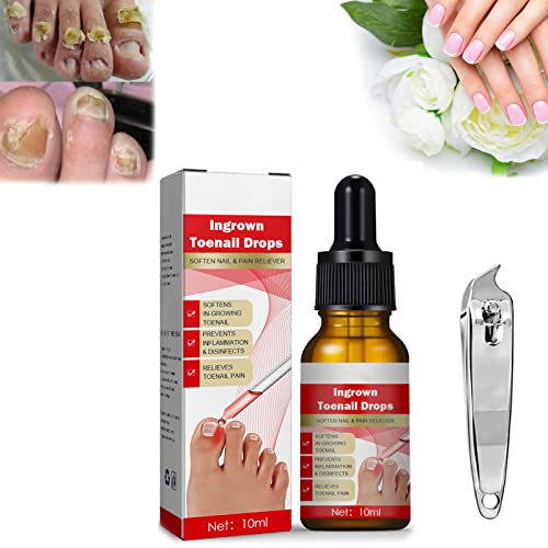 Ingrown Toenail Correction Oil - Nail Fungus Treatment Drops - Toenail Care Serum for Ingrown Nails & Nail Fungus - Fast Pain Relief & Healing - Perfect for Athletes, Runners & Daily Foot Care (1PC)