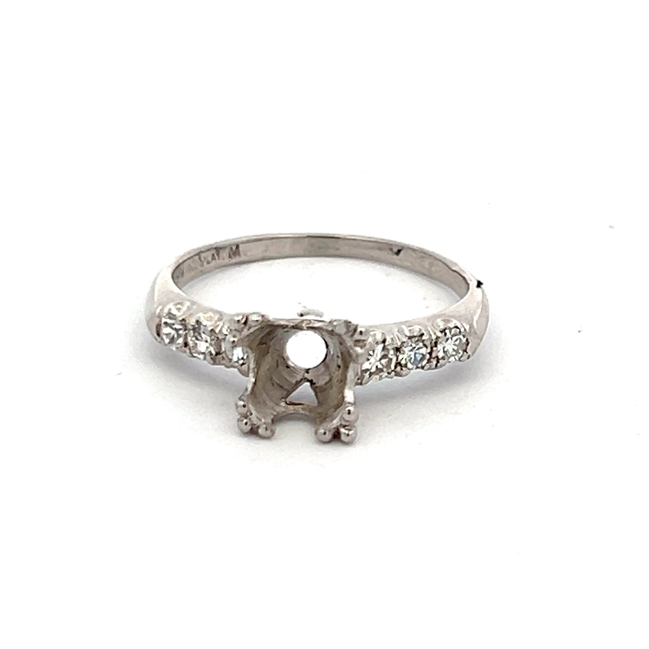 0.12 Carat J VS1 Diamond Platinum Semi Mount Ring - Elegant Engagement & Wedding Band for Women - Perfect for Proposals, Anniversaries, and Special Occasions