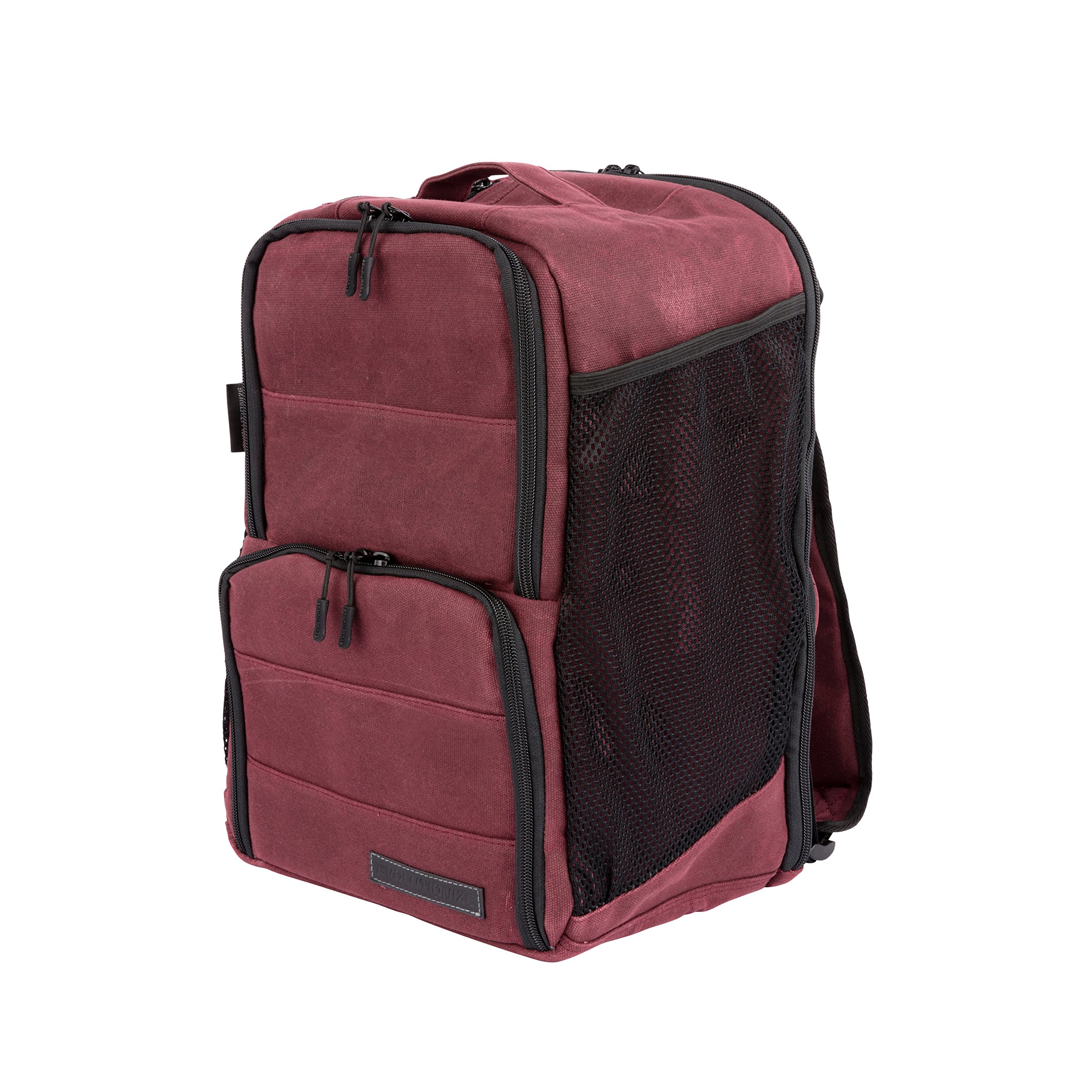 Portion Control Meal Prep Bag with Insulated Cooler & Ice Pack - 3 or 6 Meal Insulated Lunch Box System (Black Backpack or Maroon Waxed Canvas) - Perfect for Office, Gym, Camping & Outdoor Activities