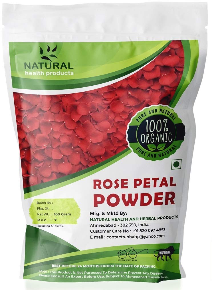 Pure & Natural Double Filtered Rose Petal Powder for Skin Care - 100gm | Brightening, Tan Removal & Glow Face Mask | DIY Beauty Treatment for Fair & Radiant Skin | Perfect for Spa Days, Home Skincare Routines & Gifting
