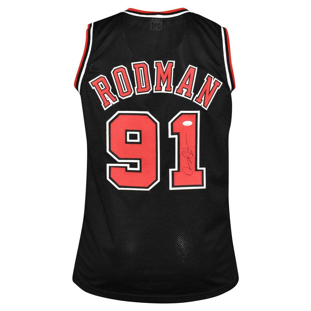Dennis Rodman Autographed Chicago Bulls Jersey - Hand Signed NBA Memorabilia with Beckett COA | Perfect for Collectors, Sports Fans & Man Cave Decor