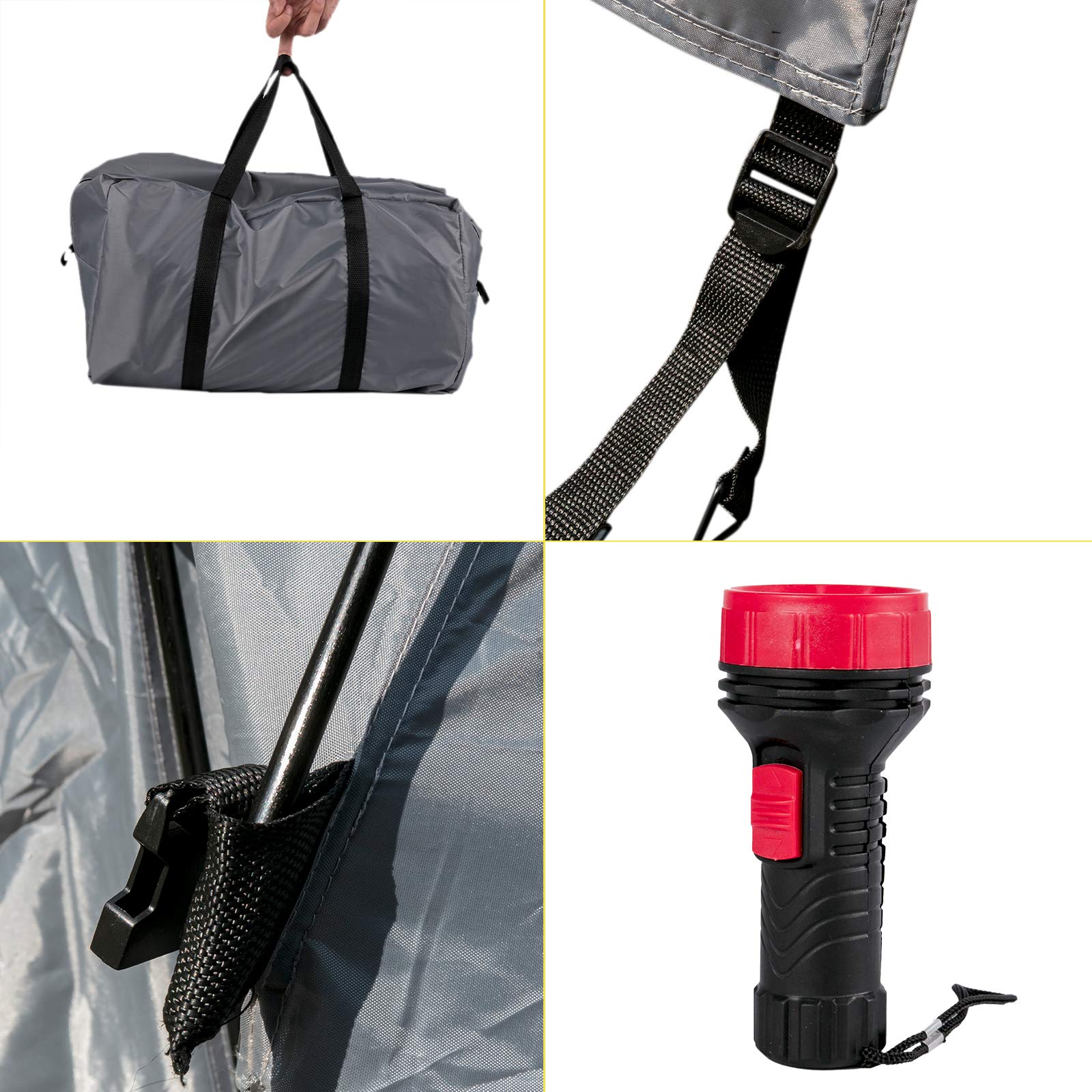 VEVOR 6.4-6.7 ft Waterproof Truck Tent for Full Size Pickup | 2-Person Camping Tent with 2 Mesh Windows | Easy Setup for Outdoor Adventures, Road Trips & Overlanding