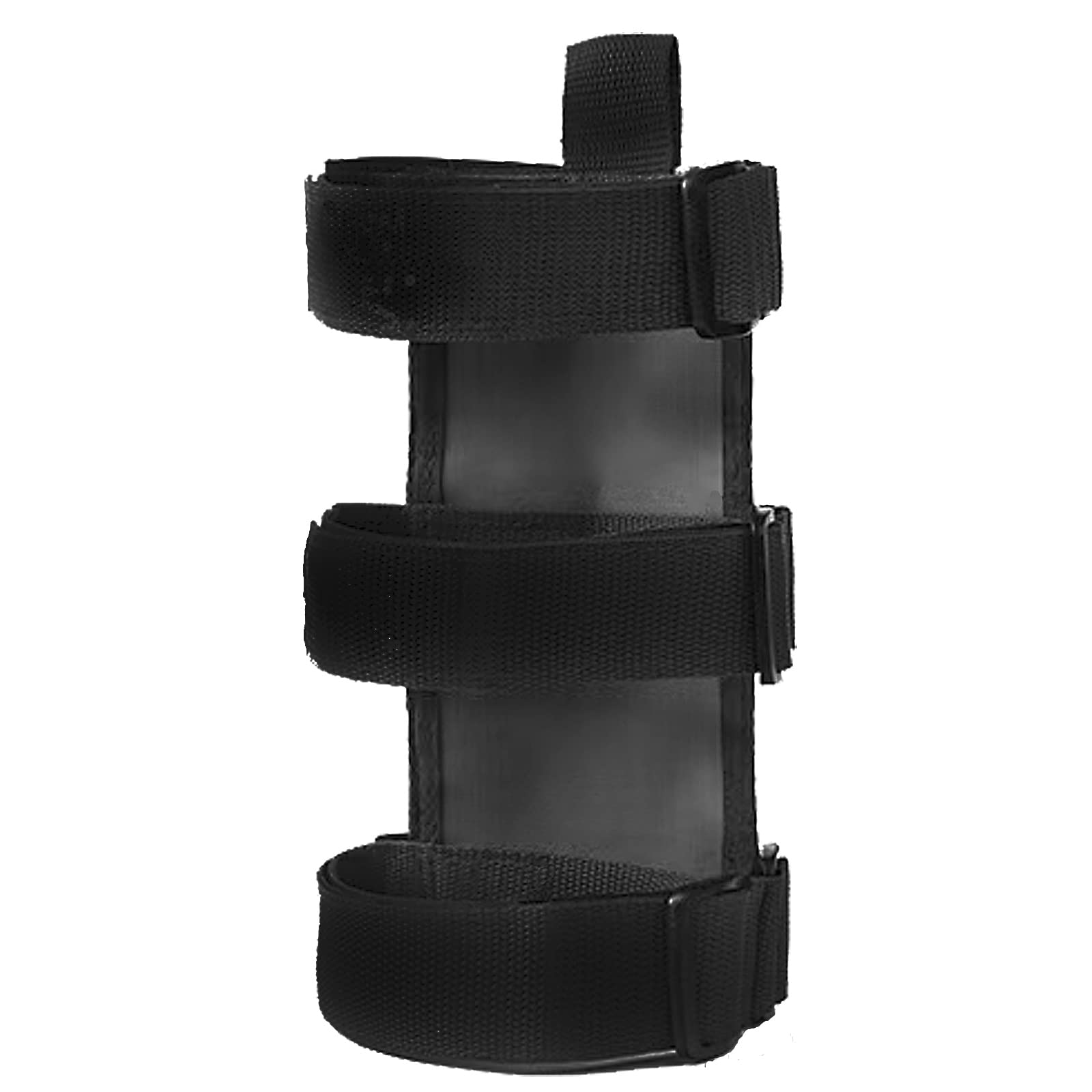 Koolynho Adjustable Fire Extinguisher Holder Bracket Mount with Strap - Compatible with 2.5lb Fire Extinguisher for Jeep Wrangler CJ YJ TJ LJ JK JL JKU JLU Models - Durable Black Off-Road Accessory for Jeep Safety & Emergency Preparedness
