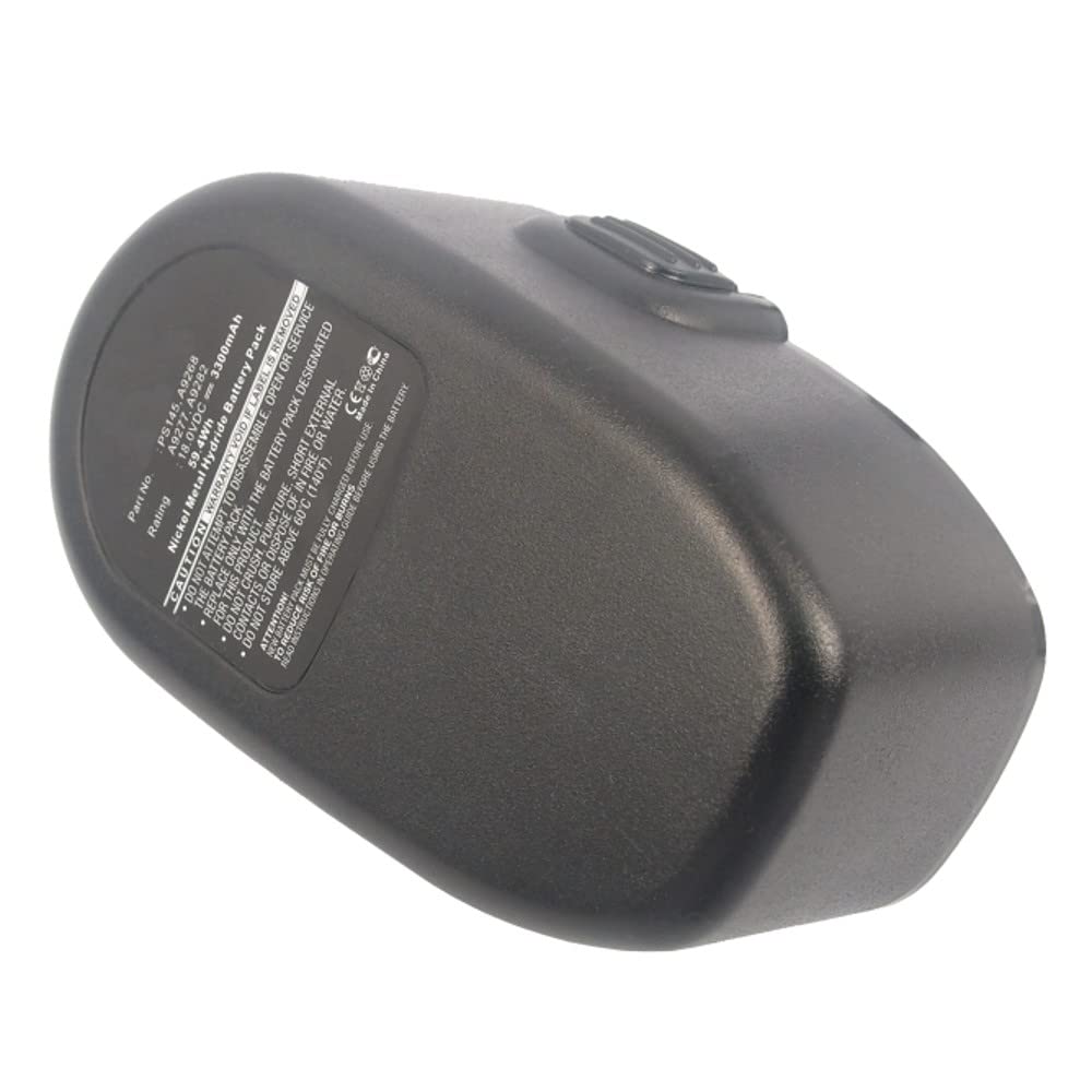 **Synergy Digital 18V 3300mAh Ni-MH Replacement Battery for Black & Decker CD18CAB, A9268, A9277, A9282, PS145 – Ultra High Capacity Power Tool Battery for Drills, Saws & More**