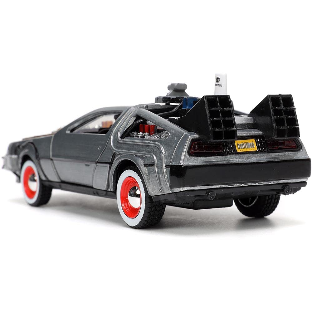 Jada Toys Back to The Future Part III 1:32 Scale Die-Cast Time Machine Car - Collectible Toy for Kids & Adults - Perfect for Display, Gifts, and Movie Fans