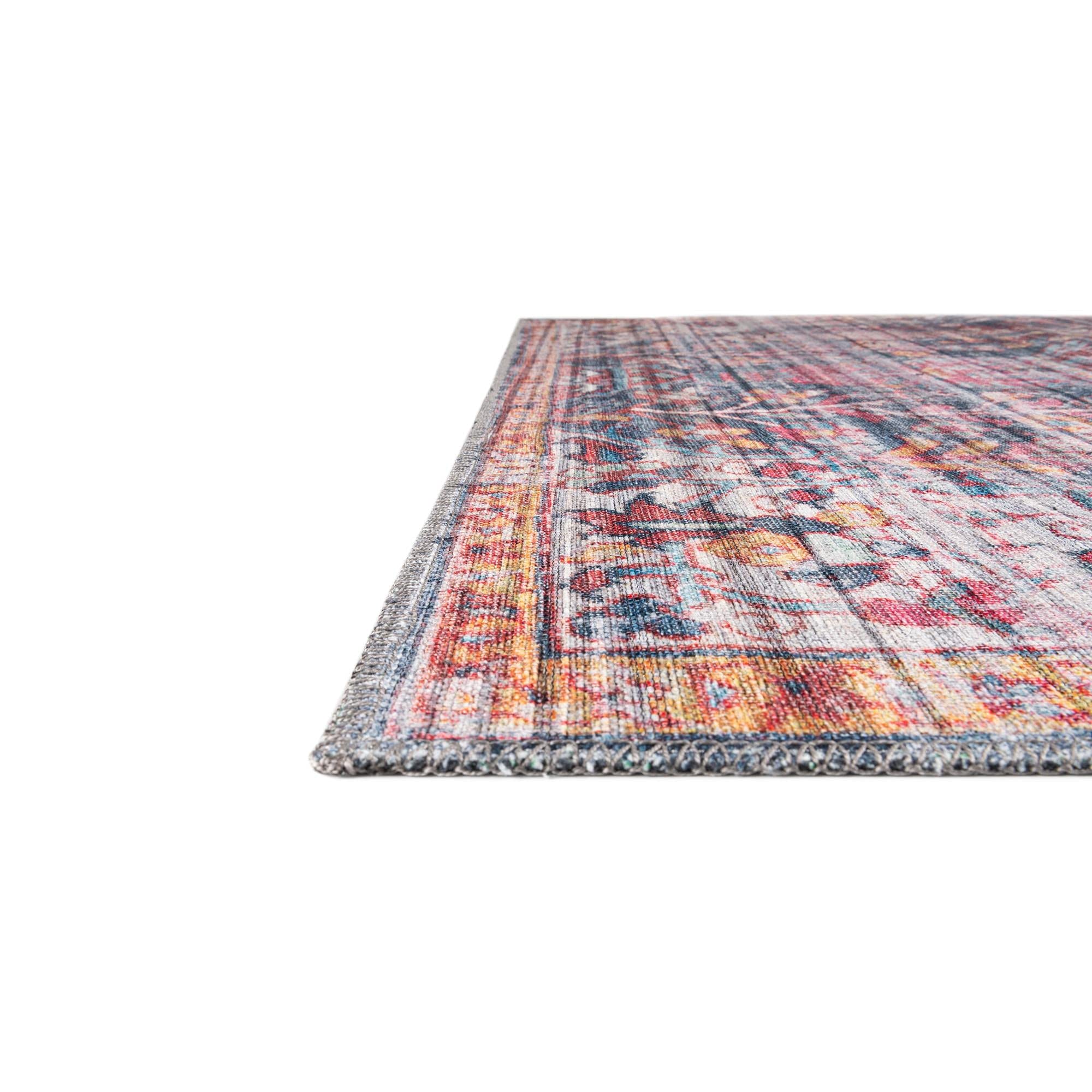Washable Low-Pile Area Rug 10x13 Feet - Navy Blue Modern Maahru Collection - Non-Slip Living Room & Dining Room Rug - Perfect for High Traffic Areas, Open Floor Plans & Pet-Friendly Homes