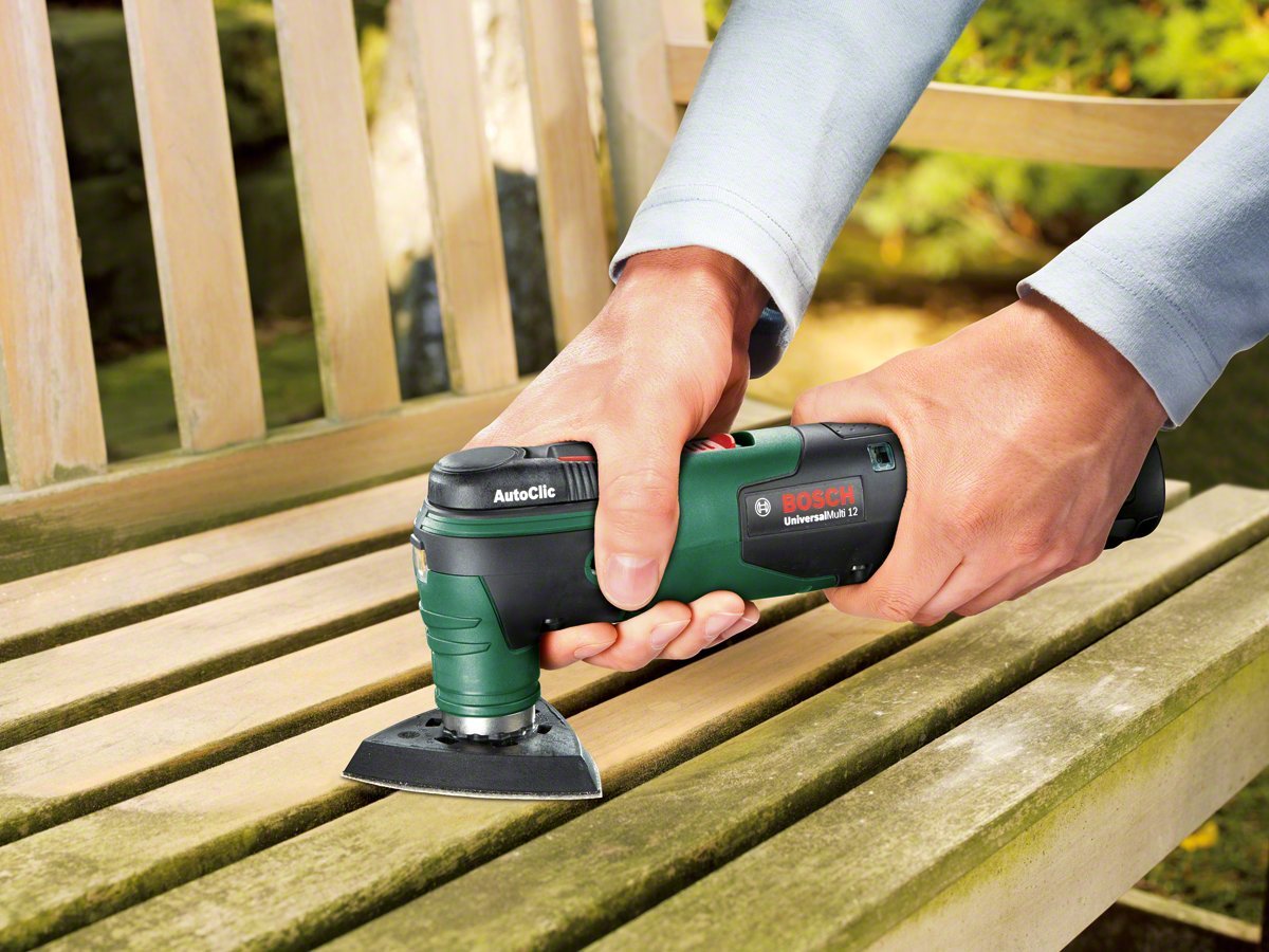 Bosch UniversalMulti 12 Cordless Multi-Tool Kit - 12V System, 9-Piece Accessories Set (Battery Not Included) - Perfect for Home DIY Projects, Woodworking, and Garden Maintenance