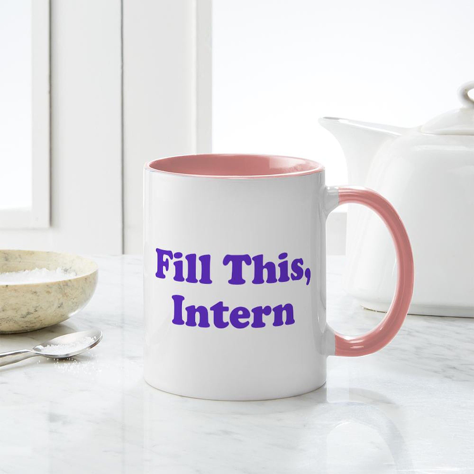 Fill This Intern Coffee Mug - 11 oz (325 ml) Ceramic Coffee Cup for Office, Gifts & Funny Workplace Humor - Perfect for Interns, Bosses & Coworkers