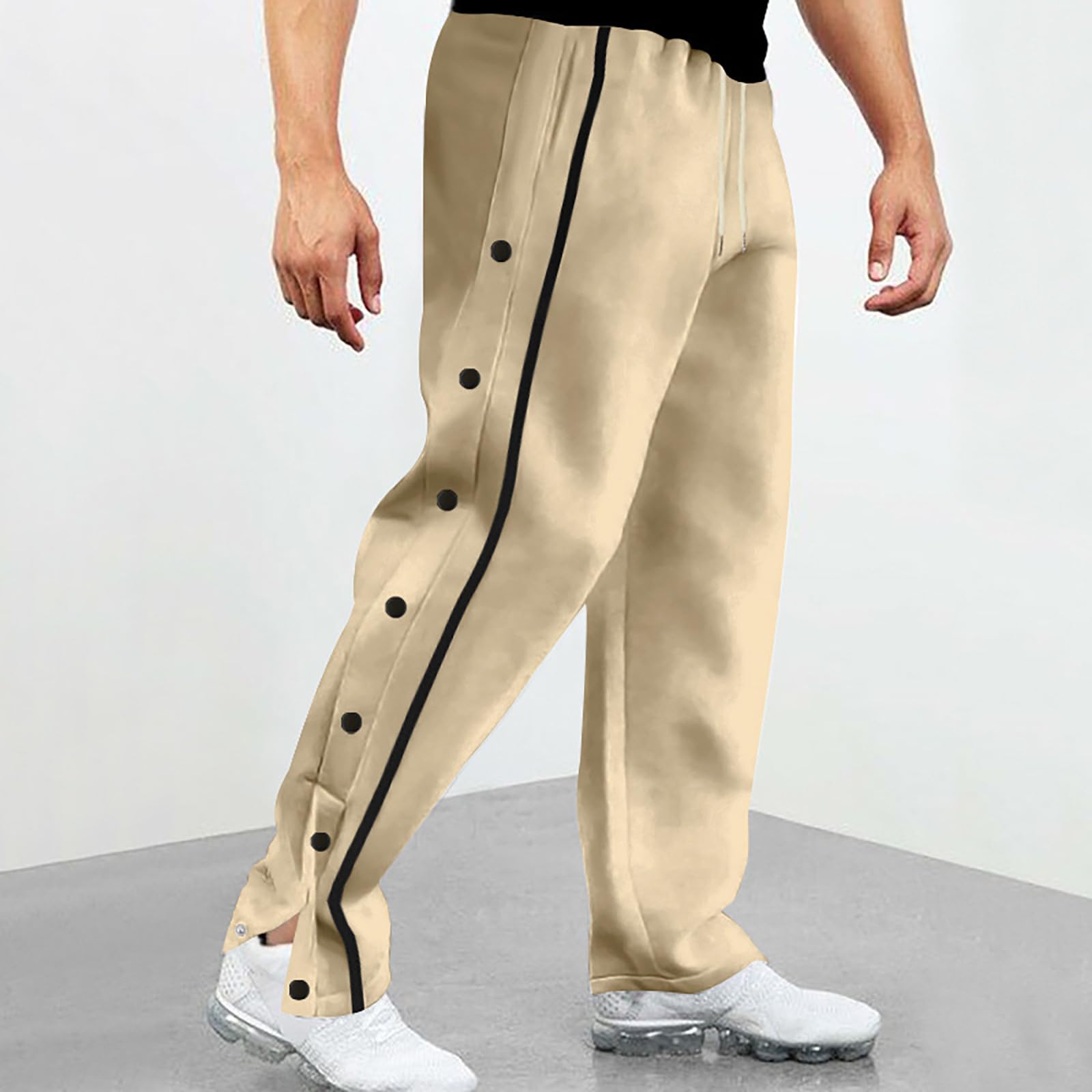 **Men's Drawstring Sweatpants - Athletic Jogging Pants with Wide Leg & Open Bottom for Casual, Lounge & Workout | Comfortable & Stylish**    *(Use for: Running, Gym, Yoga, Lounging at Home, Streetwear Fashion)*