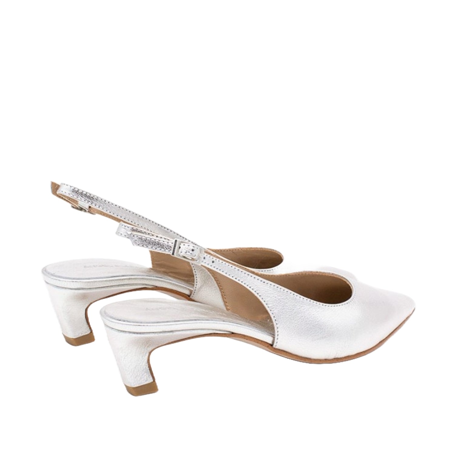 Angel Alarcon Women's Suzanne Silver Sandals – Comfortable & Stylish for Summer, Beach, and Casual Outings