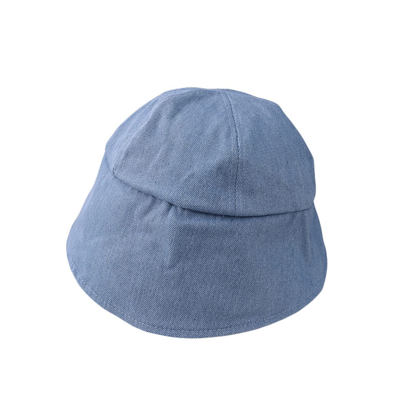 Vintage Denim Bucket Hat for Women & Men - Wide Brim Sun Hat with UPF Protection - Summer Beach Outdoor Fashion Accessory for Travel, Hiking, and Gardening
