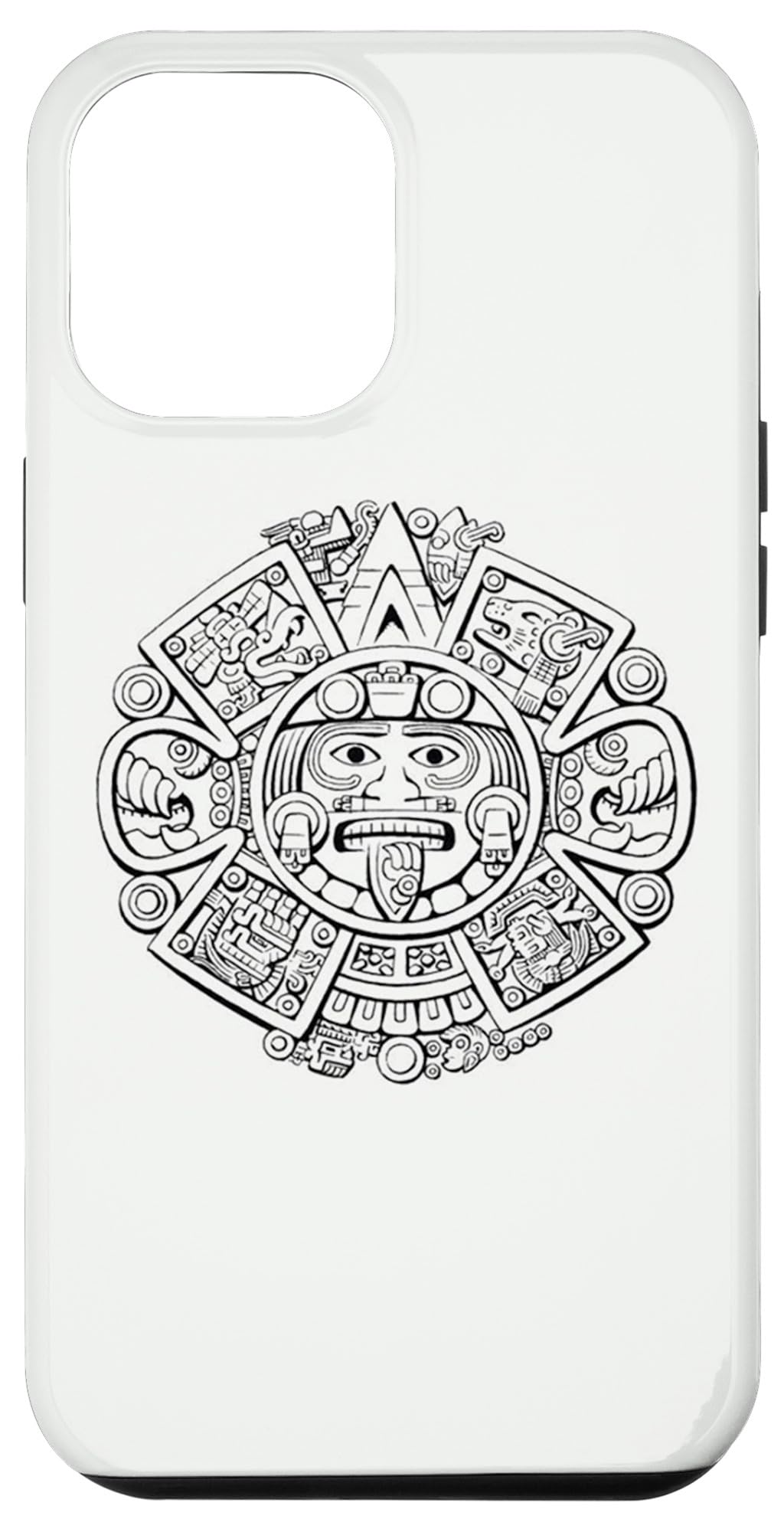 iPhone 12 Pro Max Case with Aztec Sun Stone Design - Premium Mexican Art Phone Cover for Protection & Style - Perfect for Travel, Gifts & Cultural Enthusiasts