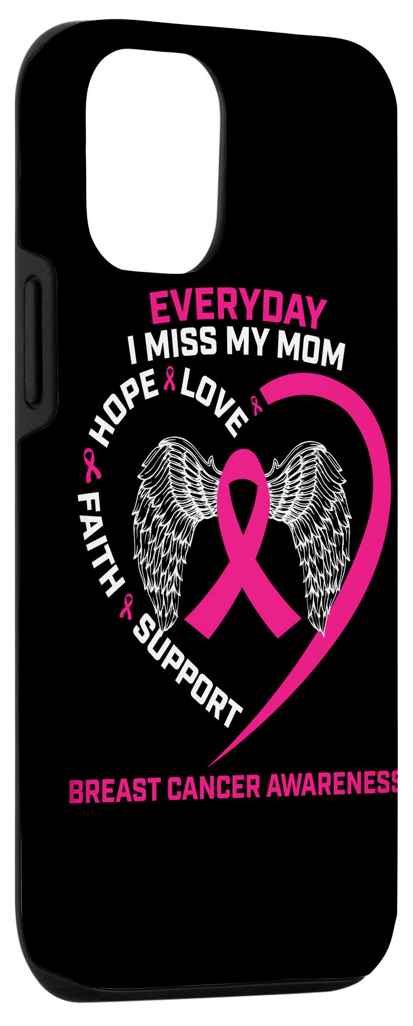 Pink Breast Cancer Awareness Phone Case for iPhone 12/12 Pro - Supportive Gift for Mom, Mother's Day, Women - Perfect for Daily Use, Work & Charity Events