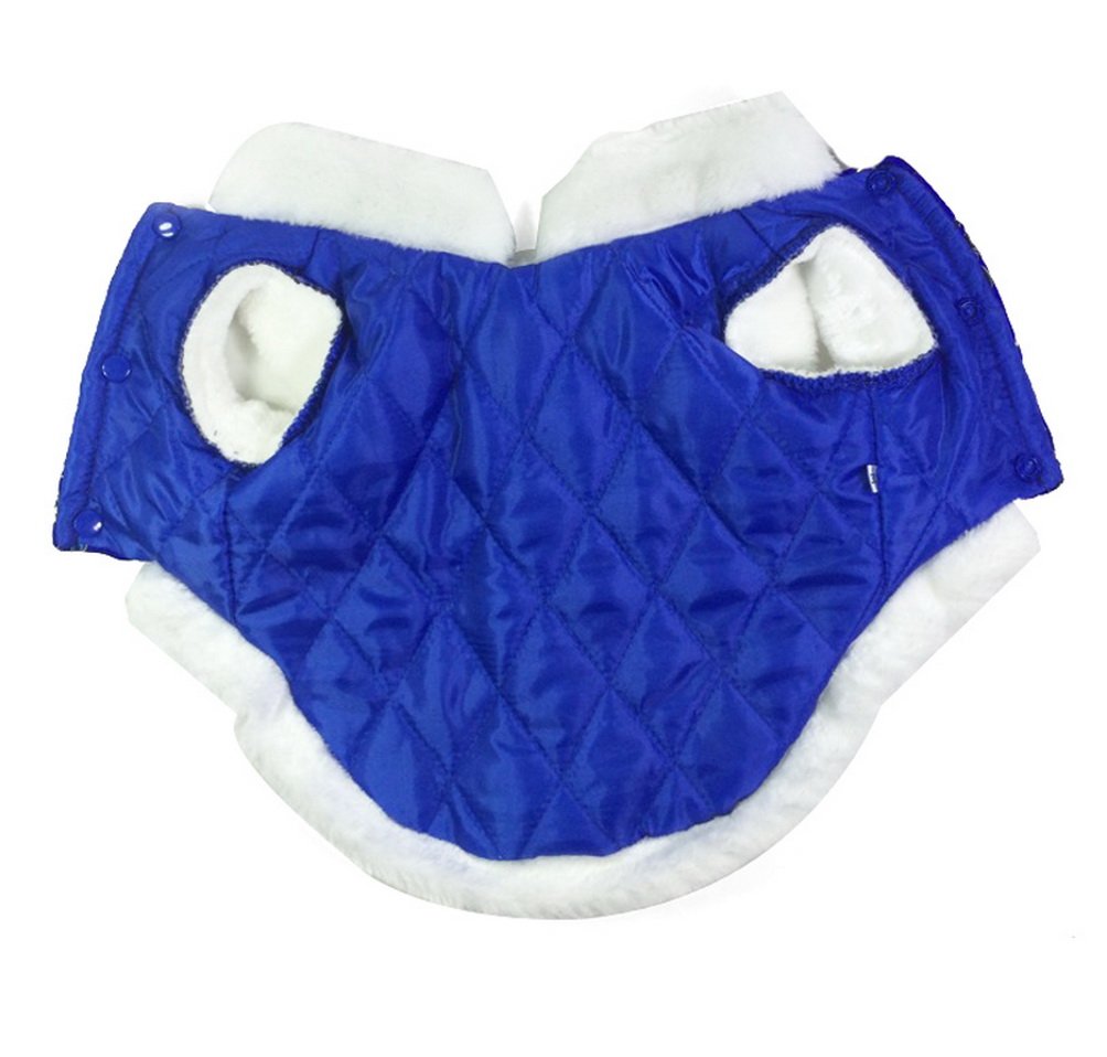 Premium SELMAI Dog Costume with Fur Trim - Chinese New Year Tang Pattern Winter Jacket in Blue, Size XL for Small Dogs, Cats & Puppies | Perfect for Holiday Outfits, Festive Celebrations & Cold Weather Protection