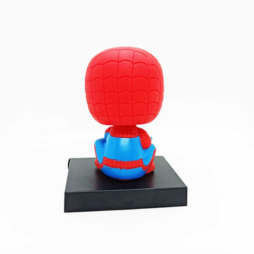 Spider Bobblehead Car Dashboard Decor - Cute Big Hero Silicone Dashboard Toy & Phone Holder for Cars | Perfect for Superhero Fans, Car Enthusiasts, and Fun Interior Accessories