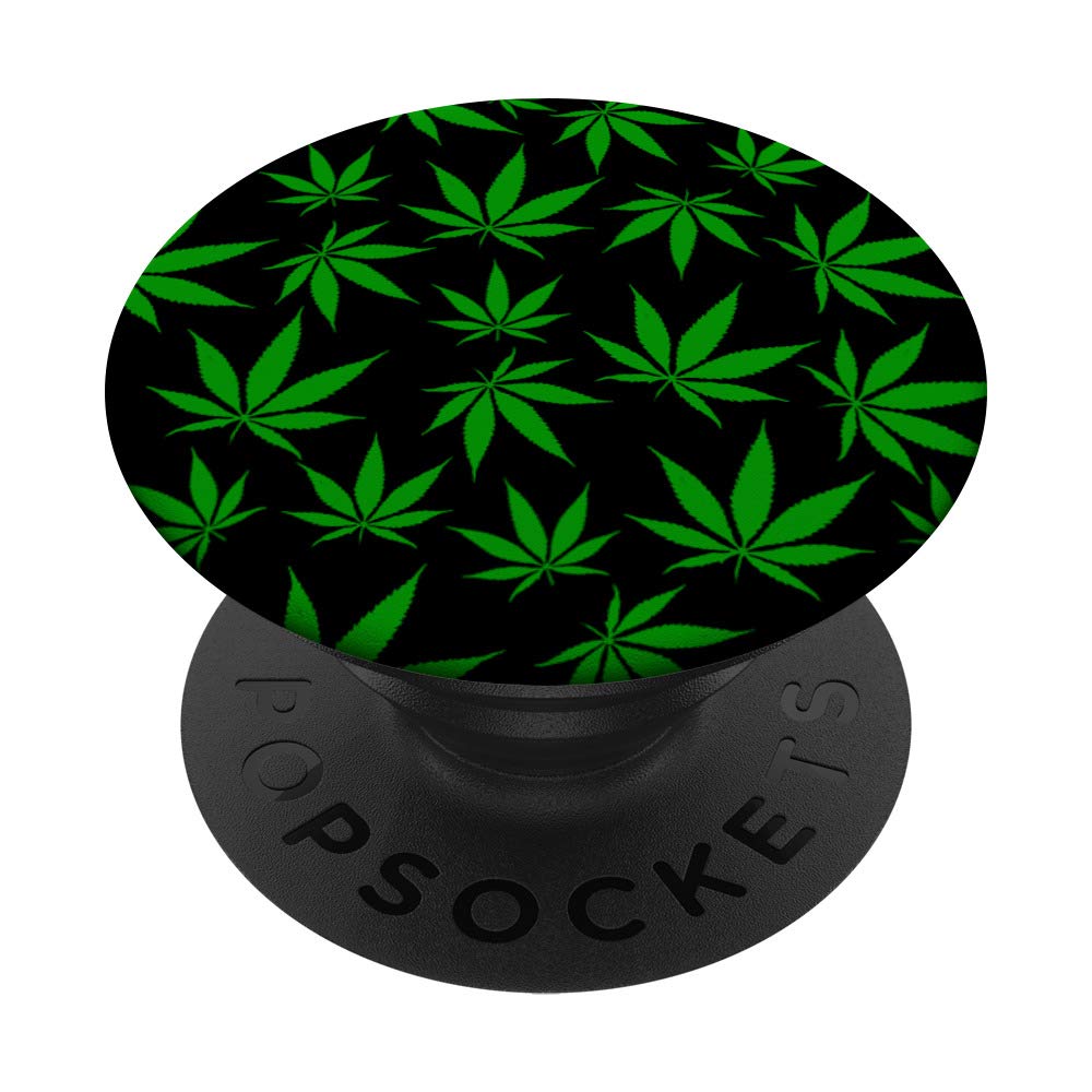 Stylish Weed Pattern PopSockets Grip & Stand for Phones & Tablets - Perfect Stoner Gift for Cannabis Lovers | Ideal for Daily Use, Travel & Hands-Free Viewing
