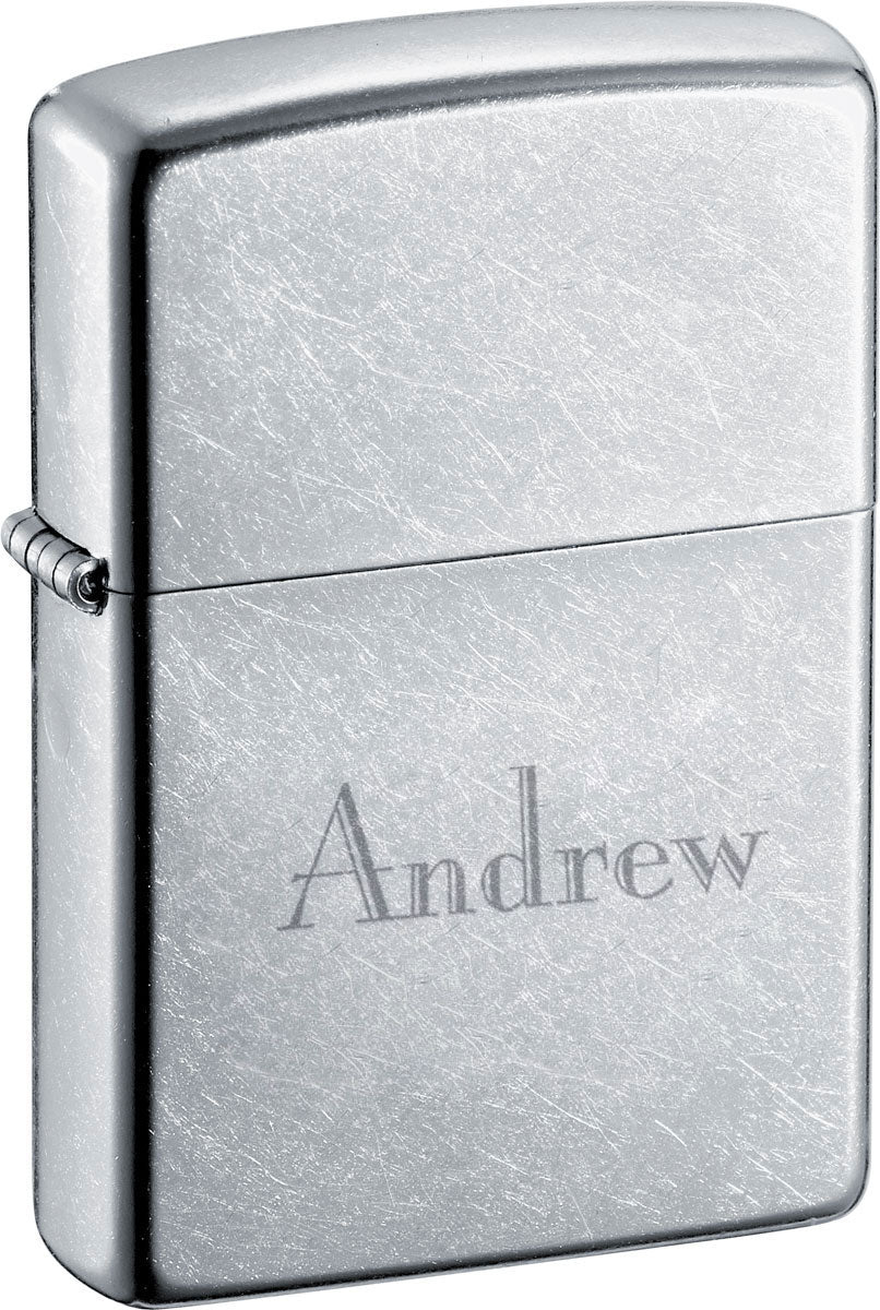 Zippo Street Chrome Windproof Lighter - Classic Refillable Gas Lighter for Outdoor Camping, Hiking & Everyday Use