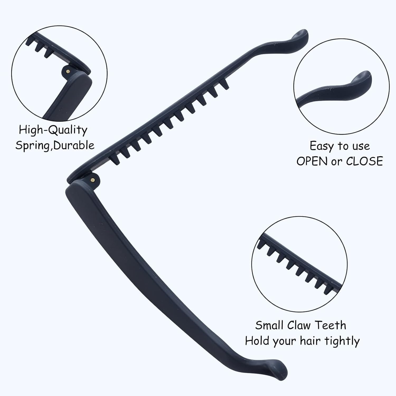 6 PCS Large Banana Hair Clips for Thick Hair - Non-Slip No-Trace Hair Styling Tools for Women, Girls & Hairstylists - Perfect for Salon, Home & Travel Use