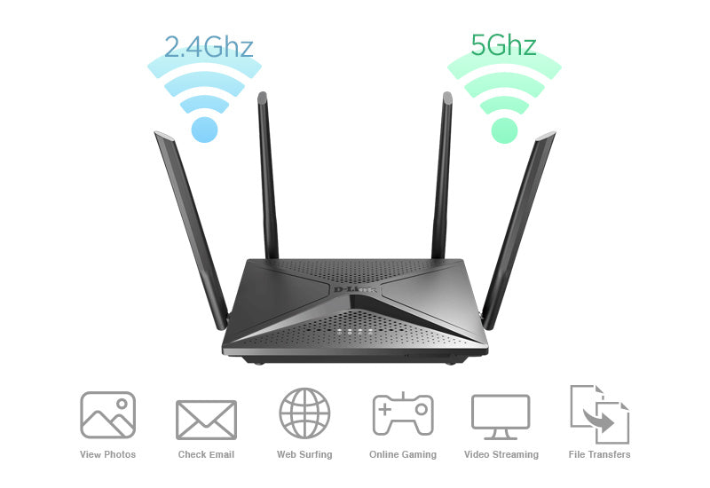 D-Link DIR-2150 AC2100 Dual-Band Mesh Wi-Fi Gigabit Router - High-Speed Wireless Internet for Home & Office Networking | Perfect for Streaming, Gaming & Smart Home Devices