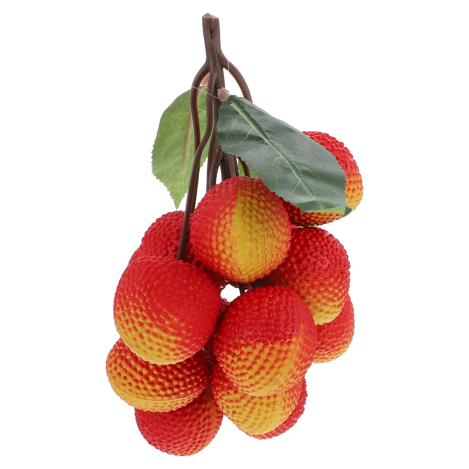 LUOZZY Artificial Lychee Fruit - Realistic Fake Plastic Litchi Decor for Home Display, Table Centerpiece, Wedding Decorations, and Photography Props