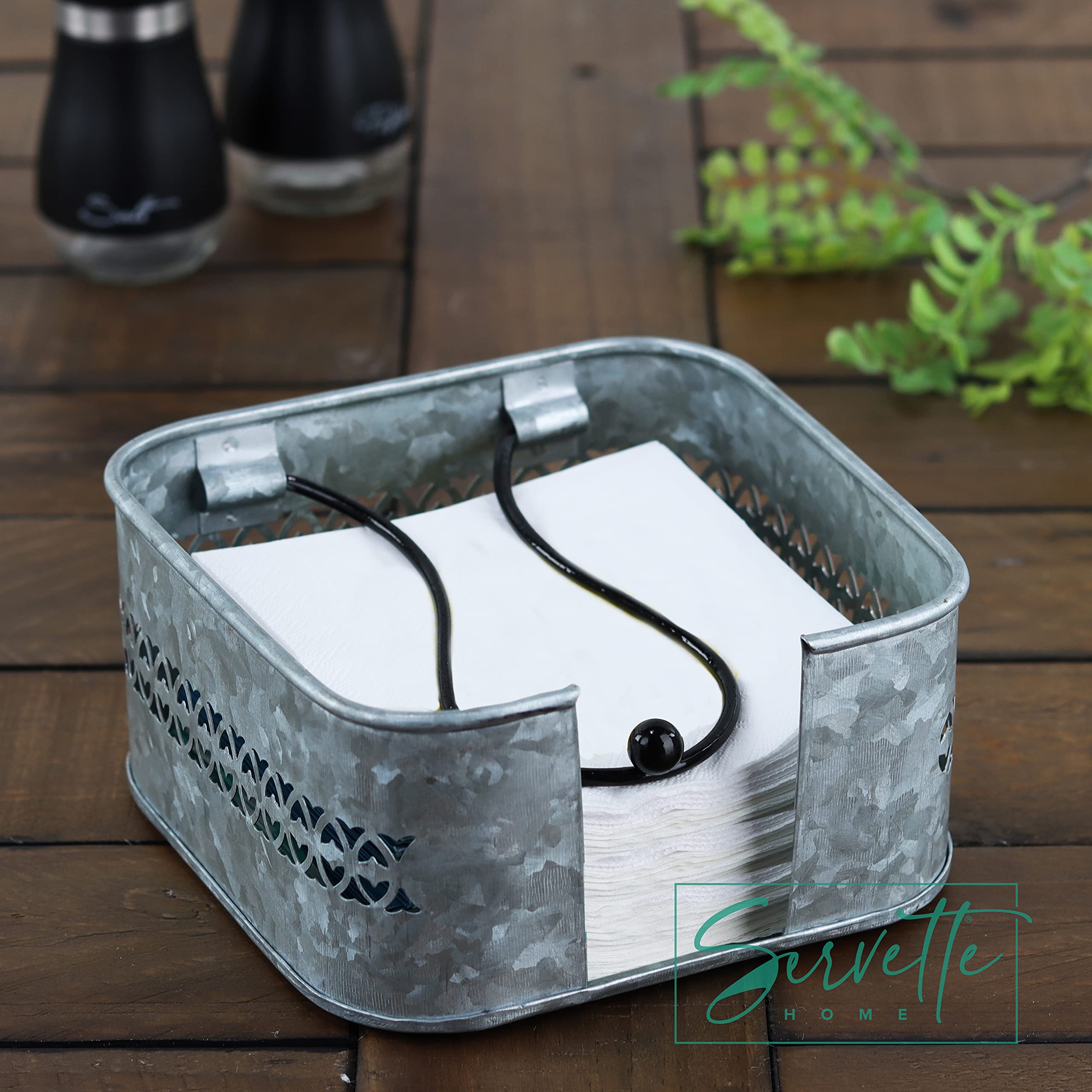 Stainless Steel Napkin Holder for Cocktail Napkins - Rustproof & Durable Kitchen & Dining Table Decor - Perfect for Parties, Restaurants, and Home Use