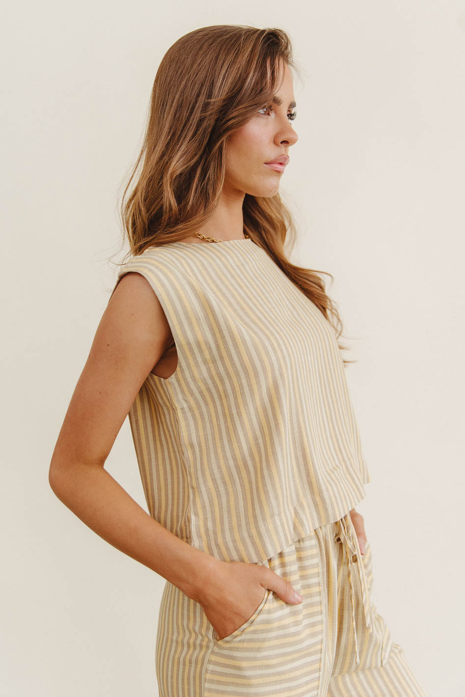 Alix Striped Tank Top for Women - Soft & Comfortable Summer Sleeveless Shirt - Perfect for Beach, Vacation & Casual Outings