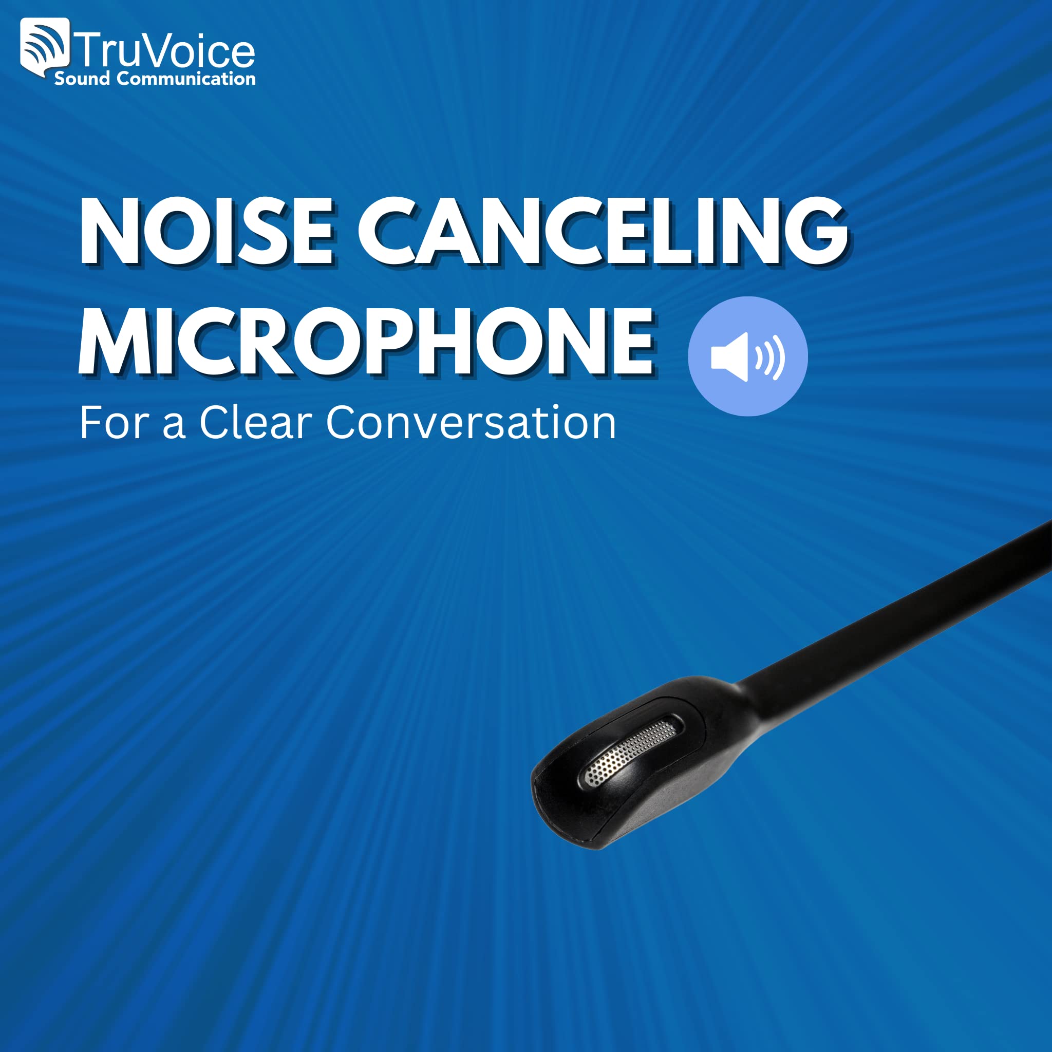TruVoice HD-100 Professional Noise Canceling Headset with HD Sound - Compatible with Mitel, Nortel, Avaya, Polycom VVX & More | Perfect for Call Centers, Remote Work & Office Communications