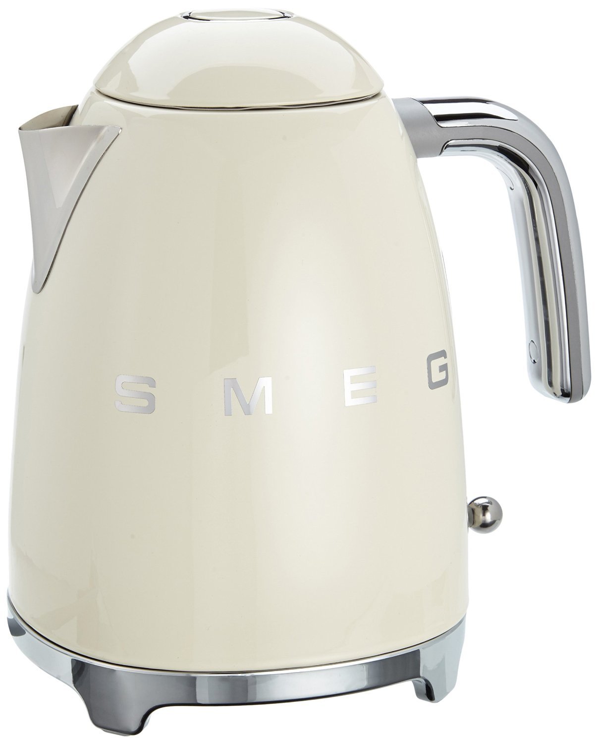 SMEG KLF01CREU Electric Kettle - 2400W, 7 Cup Capacity, Stainless Steel & Cream Finish - Perfect for Home, Office & Tea/Coffee Brewing