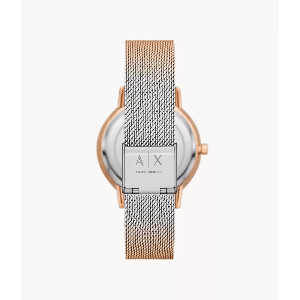 Armani Exchange AX5617 Rose Gold Milanese Strap Unisex Watch - Stylish Luxury Timepiece for Men & Women | Perfect for Office, Date Night & Formal Events