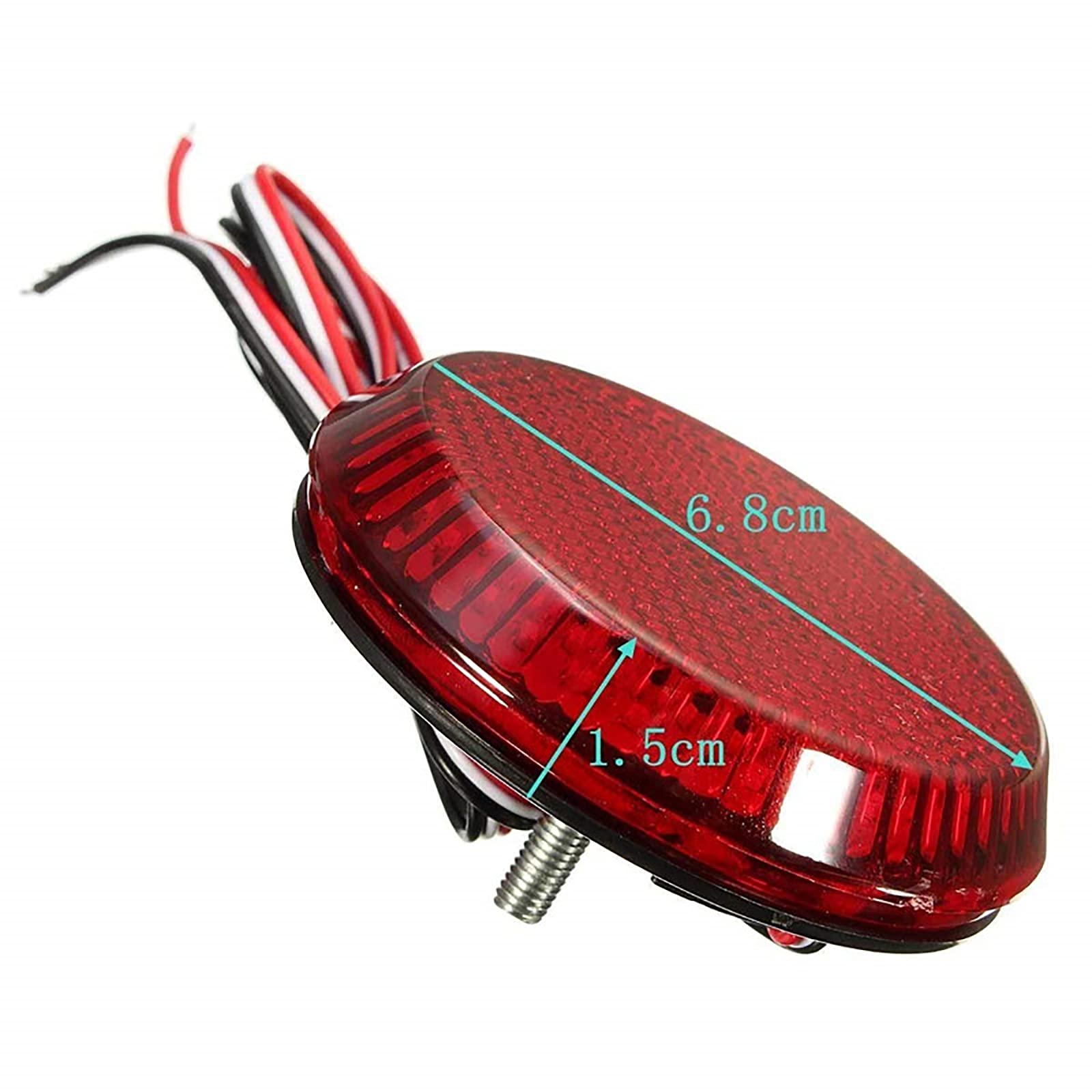 Xinctai 6.8cm Round LED Rear Bumper Reflector Light - Red Lens Tail Brake Lamp for Toyota Sienna, Corolla & Scion iQ xB | Enhanced Night Visibility & Safety Lighting for Cars, Trucks & SUVs