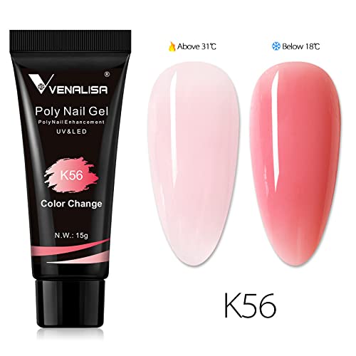 Venalisa Poly Builder Gel - 15g Professional Acrylic Nail Extension Polish (K56) for Strong & Natural-Looking Nails | Perfect for Salon, Home Manicures & DIY Nail Art