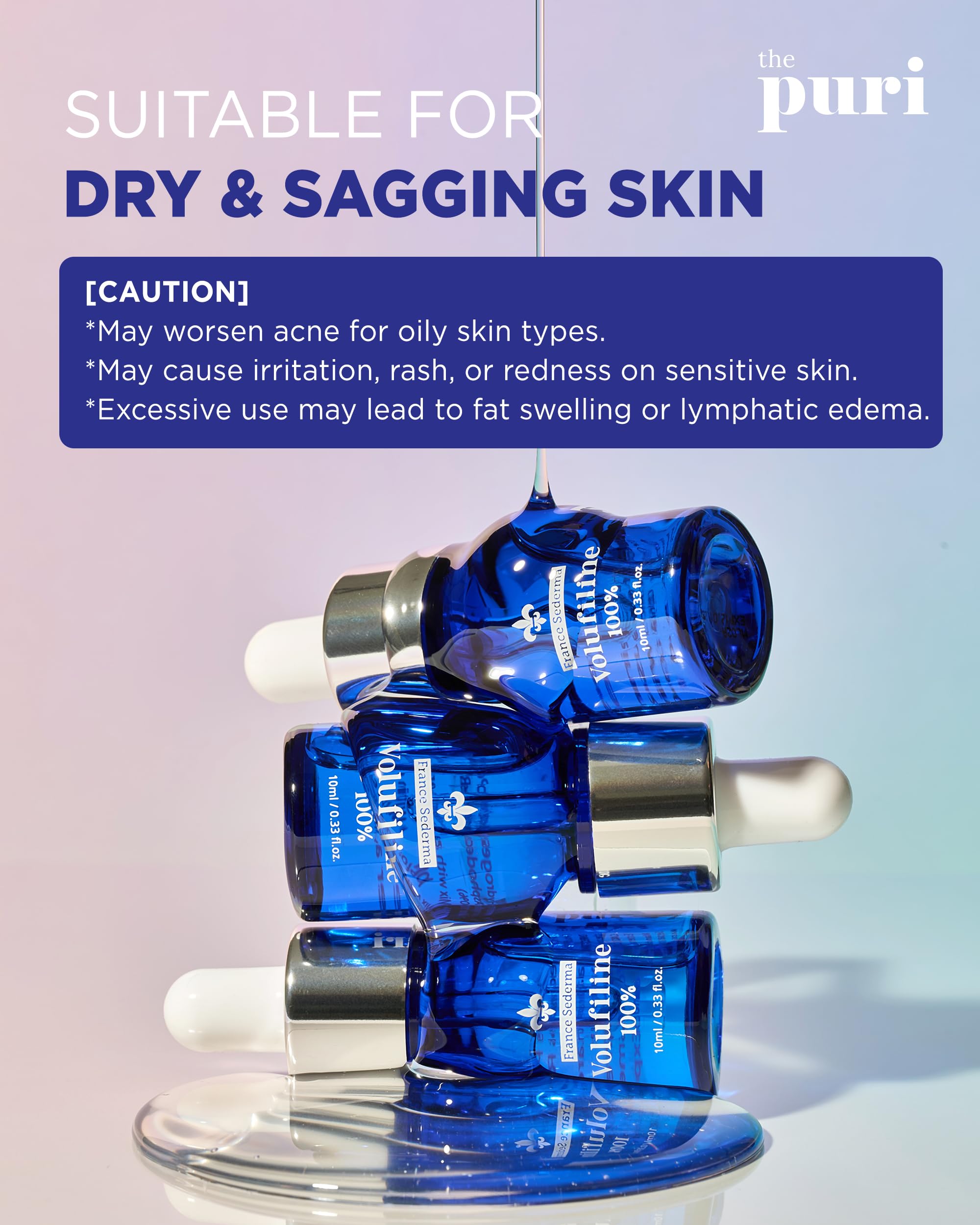 100% Volufiline Serum for Face - Advanced Firming & Lifting Facial Ampoule with French Sederma Technology | Intense Hydration & Skin Rejuvenation for Youthful Glow | Perfect for Layering & DIY Skincare Routines | 0.33 fl.oz (10ml) | Ideal for Nighttime Routine, Anti-Aging Treatment & Daily Moisturizing