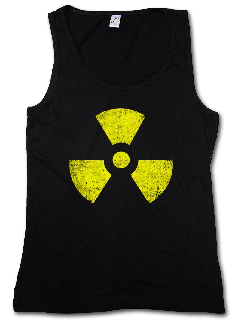 Urban Backwoods Black Radioactive Vintage Symbol Women's Tank Top - Gym Workout Shirt for Fitness Training & Casual Streetwear