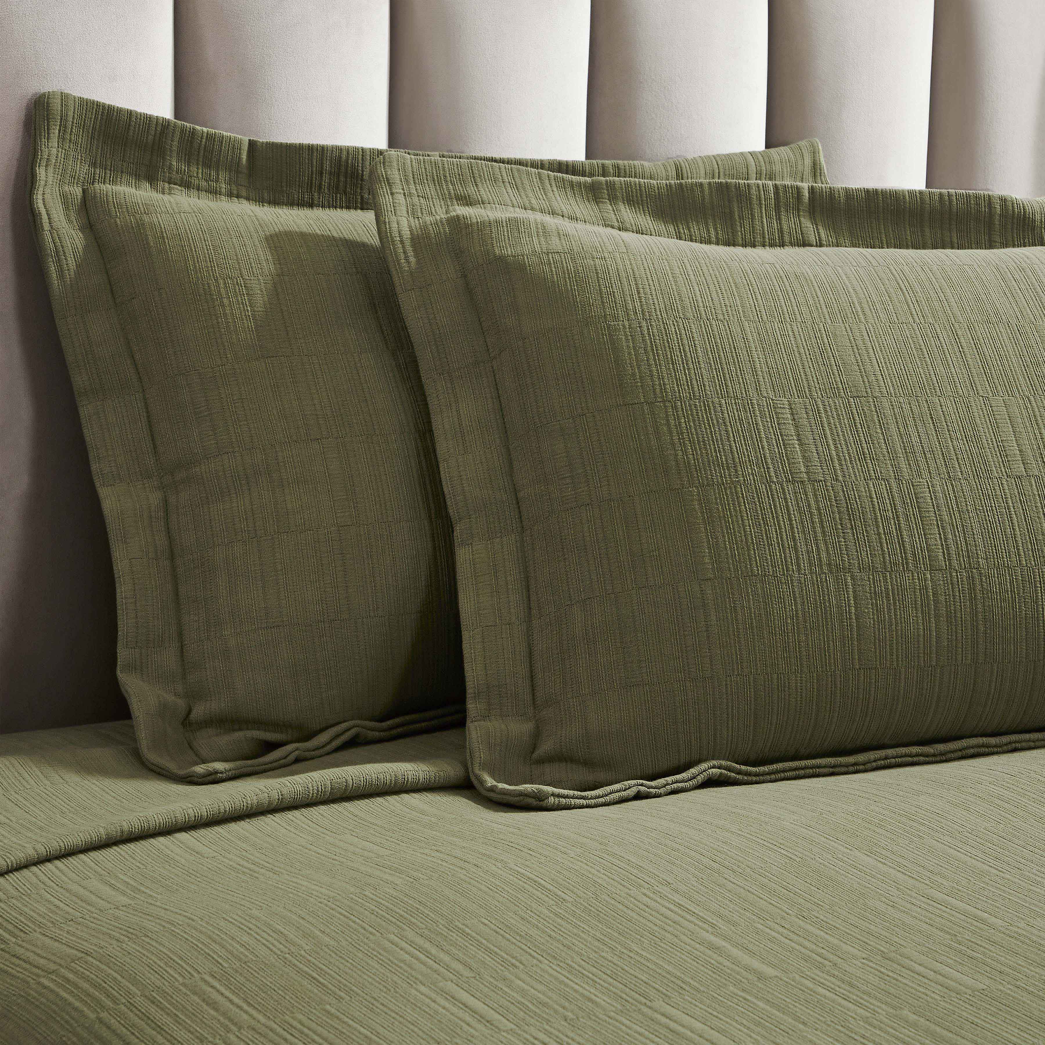Premium Zenith Cotton Medium Weight Matelasse Bedspread & Sham Set - Queen Size, Luxury Textured Bedding for Master Bedroom & Guest Room Decor