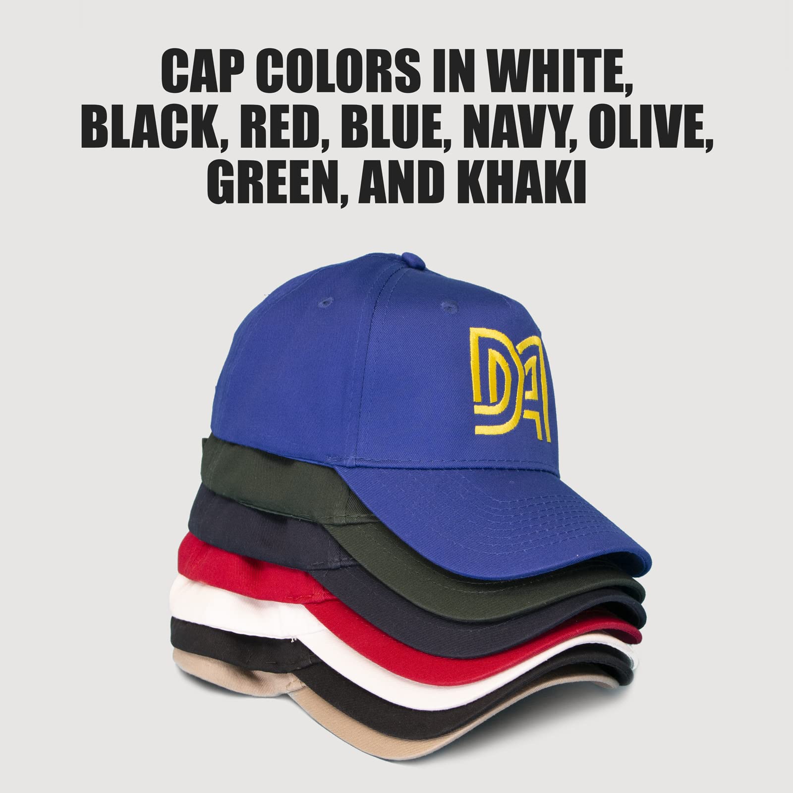 GotPrint Custom Embroidered Baseball Cap - Design Your Own Personalized Hat for Men & Women | Adjustable & Breathable for Sports, Outdoor Activities & Fashion