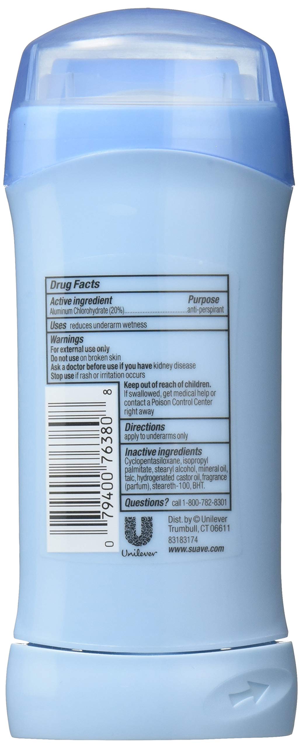 Suave 24-Hour Protection Powder Invisible Solid Antiperspirant & Deodorant - 2 Pack | Fresh Scent, All-Day Dryness | For Gym, Work & Daily Use