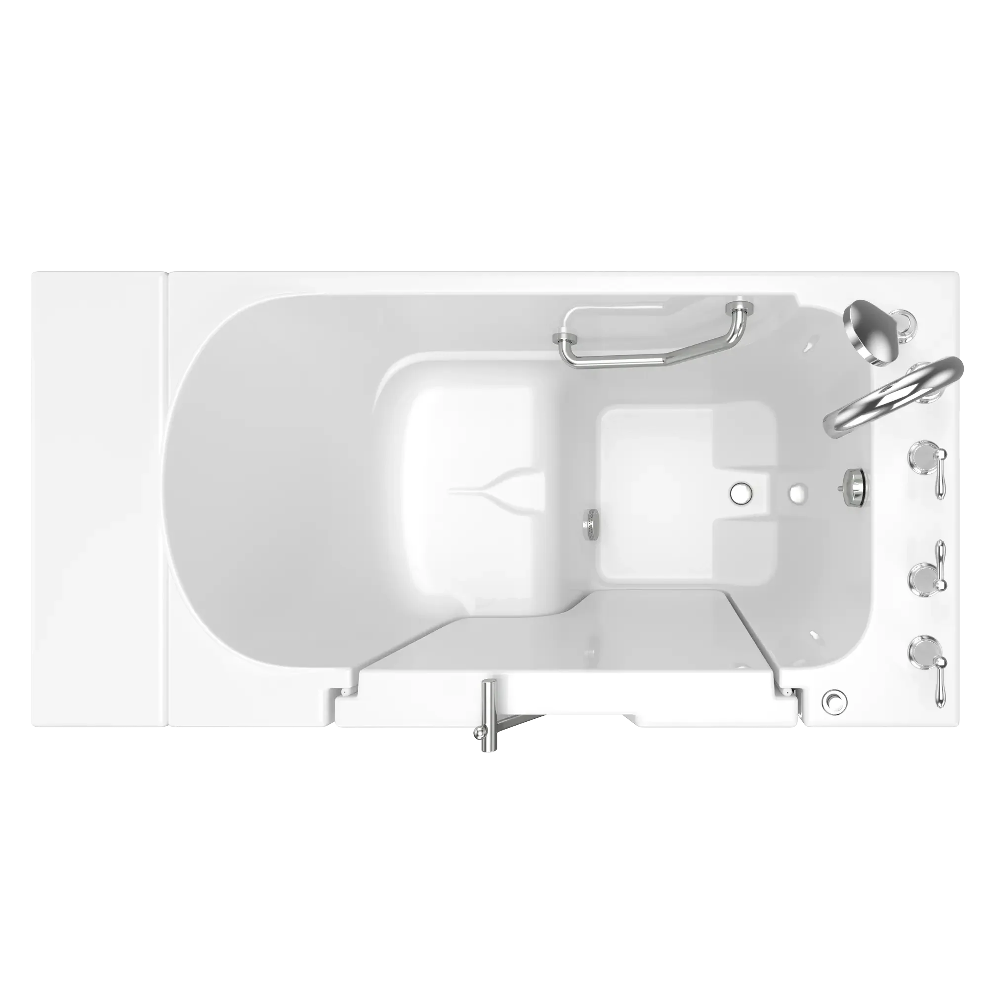 30 x 52 Inch Gelcoat Walk-In Bathtub with Soaker System - Right Hand Drain & Faucet Included | Non-Slip Safety Tub for Elderly & Mobility Needs | Perfect for Home Accessibility & Relaxation