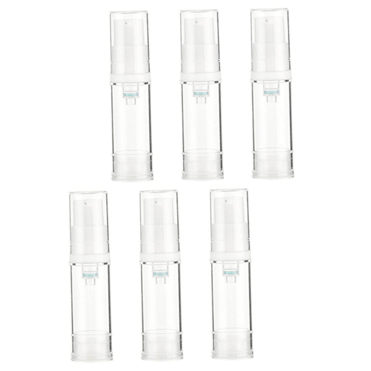 Refillable Travel Lotion Containers with Lids - 6 Pack Leak-Proof Cream Pump Bottles for Makeup, Skincare & Toiletries | Perfect for Air Travel, Gym Bag & Daily Essentials Organization