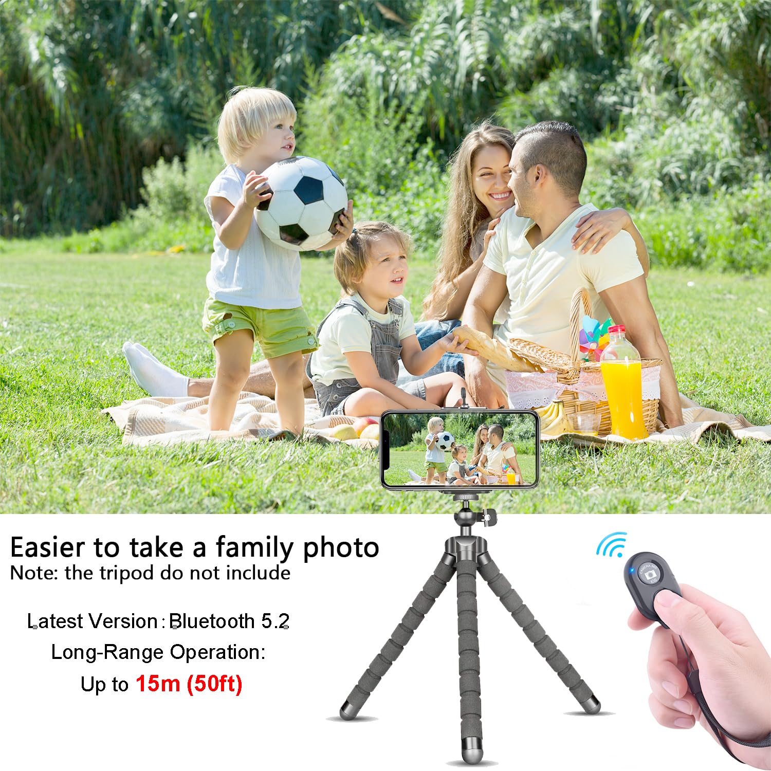 AOQIYUE Wireless Camera Remote Shutter for iPhone & Android Smartphones - Bluetooth Selfie Remote Control with Wrist Strap (Black/Pink) - Perfect for Group Photos, Vlogging, and Hands-Free Photography