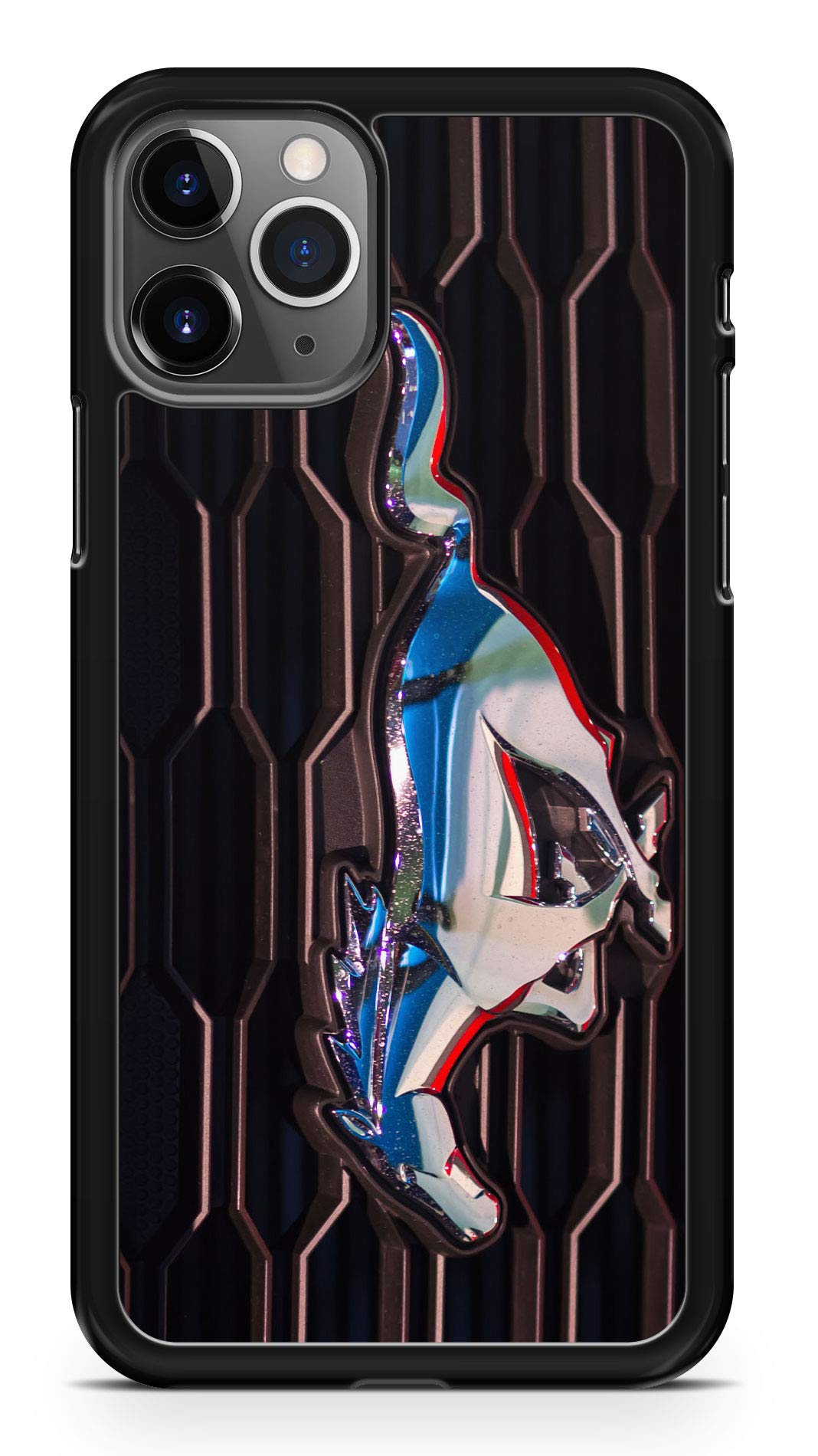 TYD Designs iPhone 11 Pro Case - Ford Mustang Grill Picture Car Theme Protective Cover | Durable Black Rubber Phone Case for iPhone 11 Pro | Perfect for Car Enthusiasts & Mustang Lovers