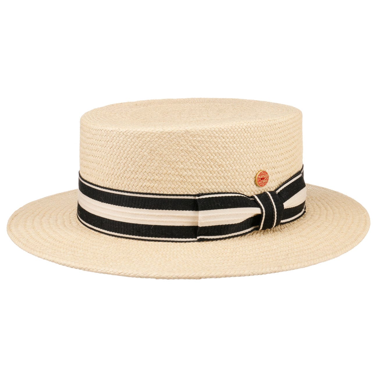 Premium Gondolo Boater Panama Hat by Mayser - Classic Straw Fedora for Men & Women - Perfect for Summer, Beach, Weddings & Outdoor Events