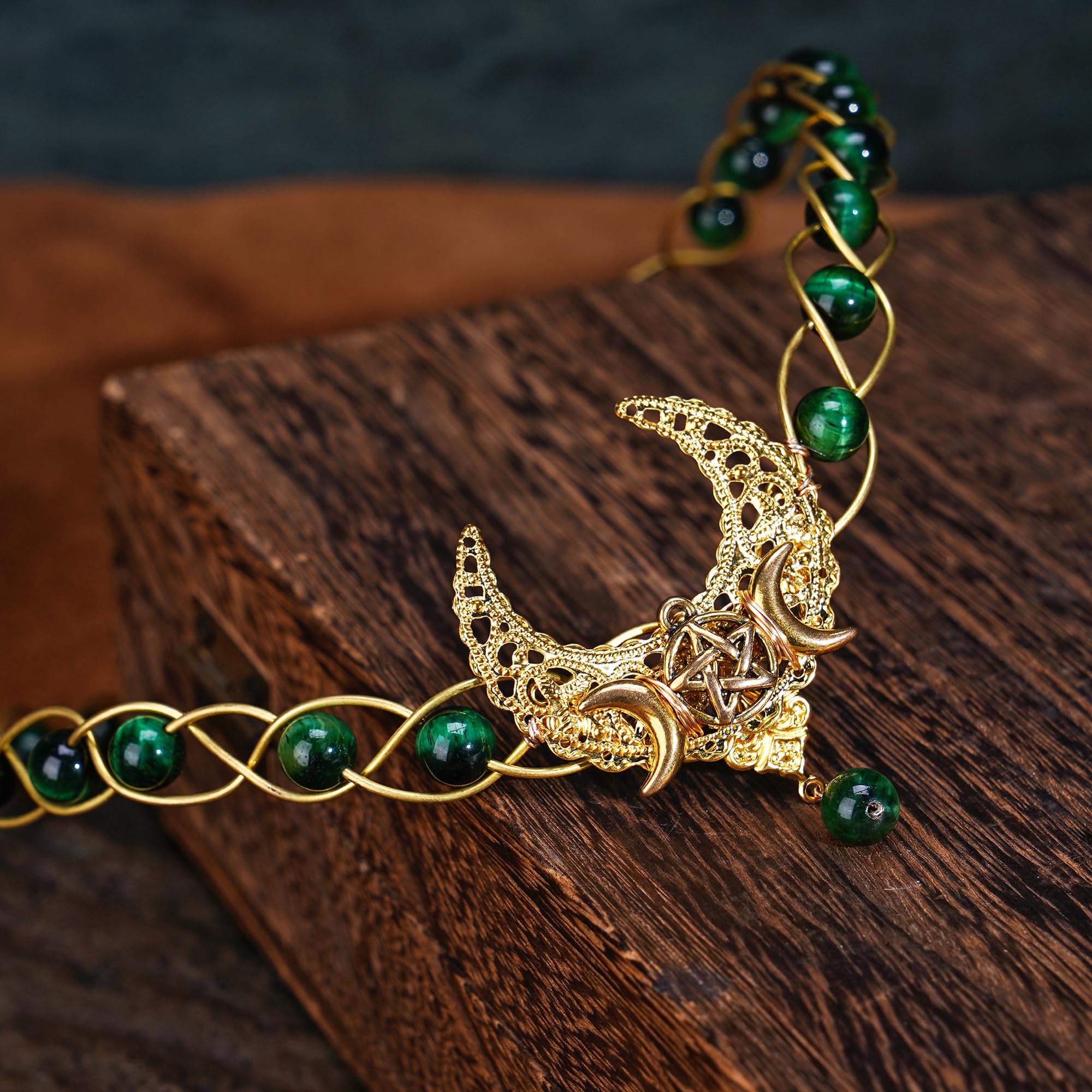 Viking Crown Headpiece - Medieval Celtic Tiara with Crystals for Men & Women | Renaissance Fairy Circlet, Braided Headband for Halloween, Wedding & Cosplay Costume Accessories | Perfect for LARP, Viking Parties & Fantasy Events
