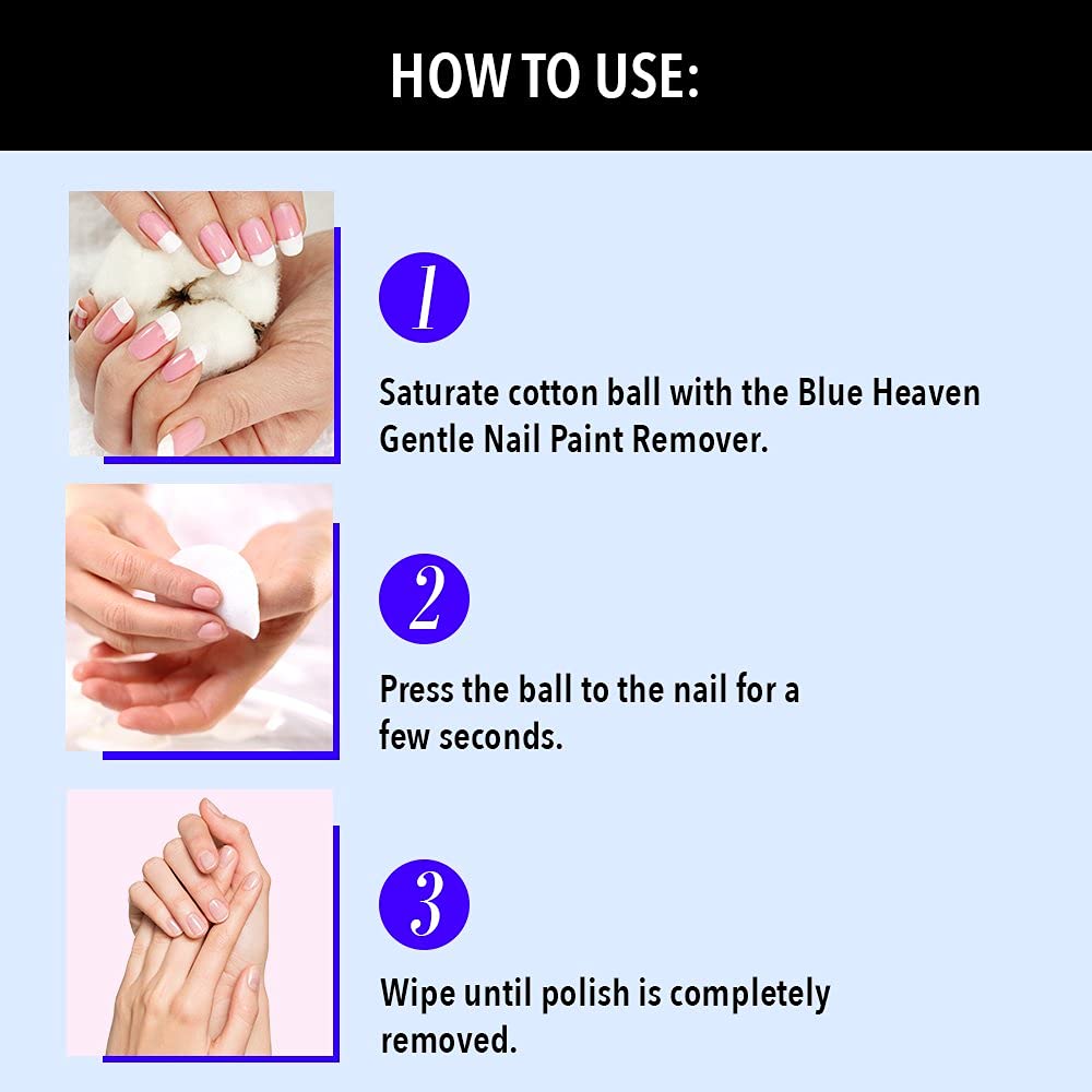 Blue Heaven Oil-Infused Micellar Cleansing Water & Gentle Nail Polish Remover Set - 125ml Each | Hydrating Makeup Remover & Nail Care Kit for Daily Beauty Routine