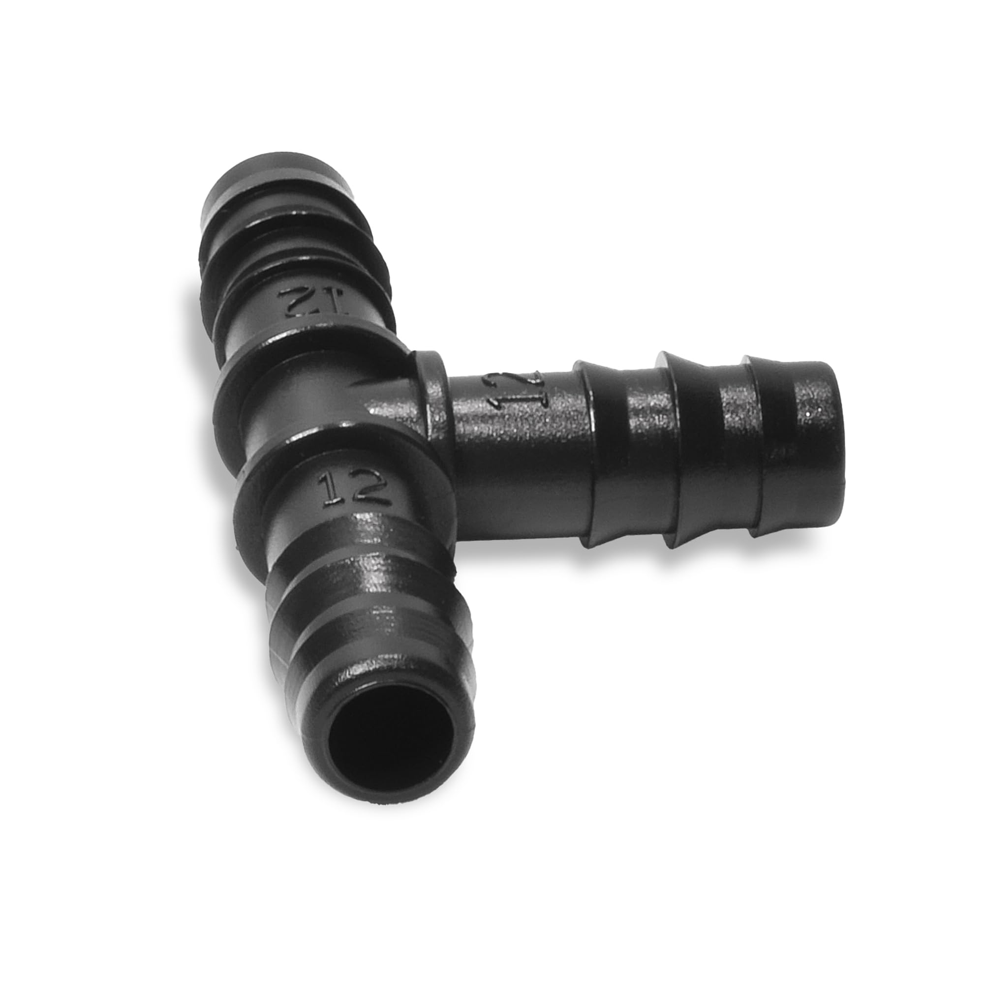 1/2 Inch PVC Barbed Tee Fitting - Insert for Tubing Hose Water Line - SCH 40 Tee for 1/2 PVC Pipe - Perfect for Irrigation, Plumbing, and DIY Water Systems