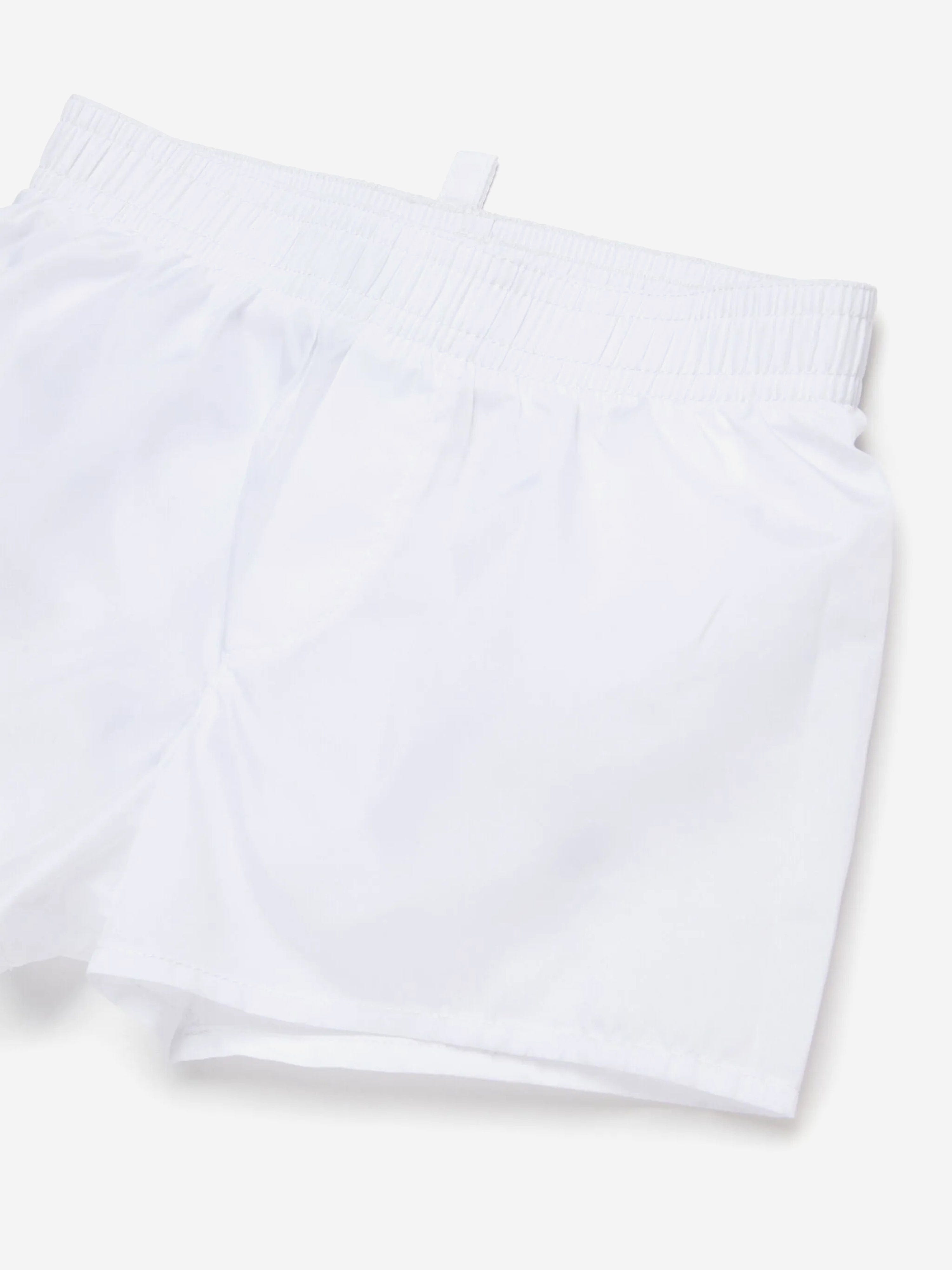 **Baby Boys Icon Swim Shorts - Quick-Dry White Swim Trunks for Toddlers & Kids - Perfect for Pool, Beach & Summer Water Play**