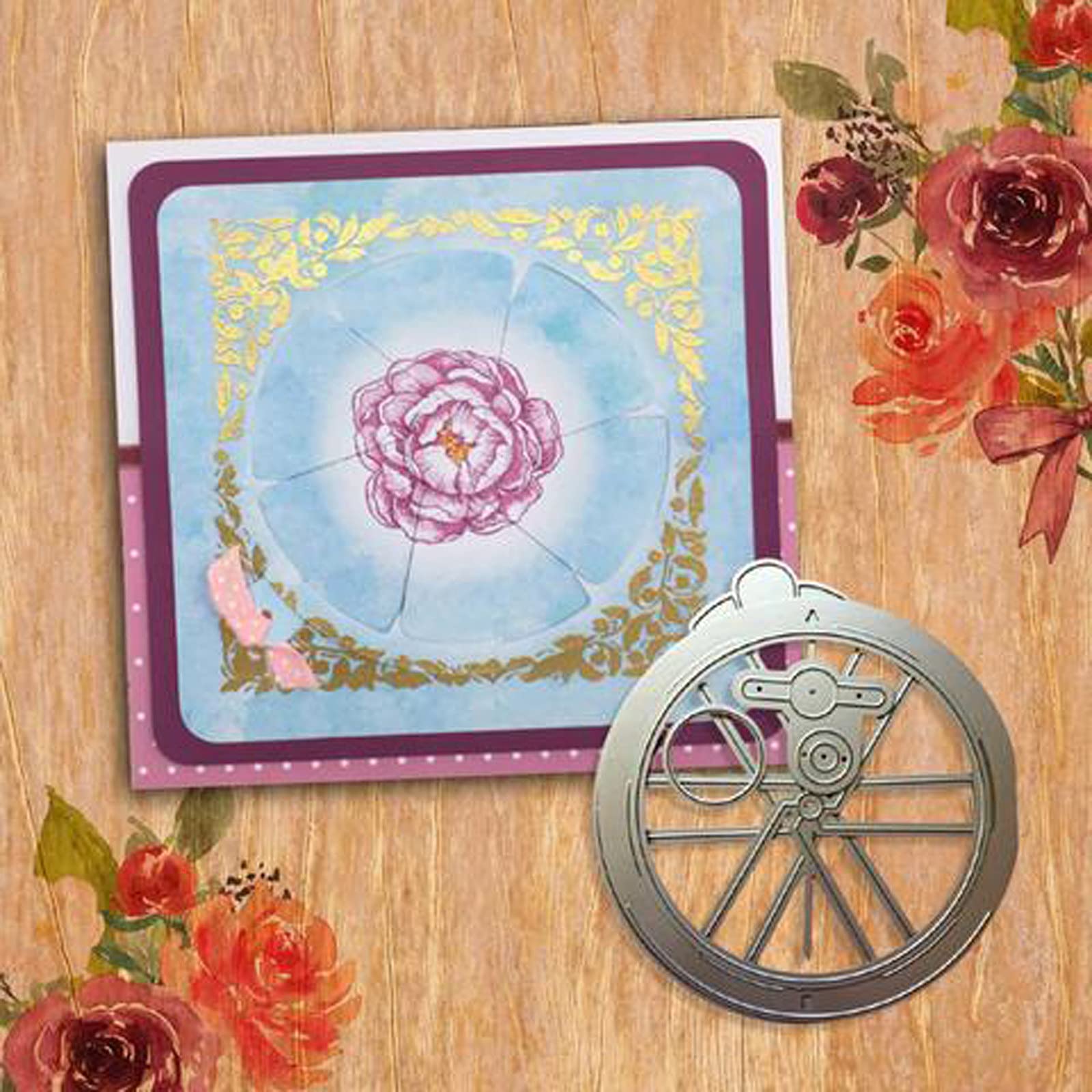 Magic Window Slider Card - 3PCs Vintage Frame Cutting Dies Set for DIY Scrapbooking & Greeting Cards | Perfect Birthday Gift for Kids & Craft Lovers | Ideal for Card Making, Scrapbook Embellishments & Party Decorations (Silver)