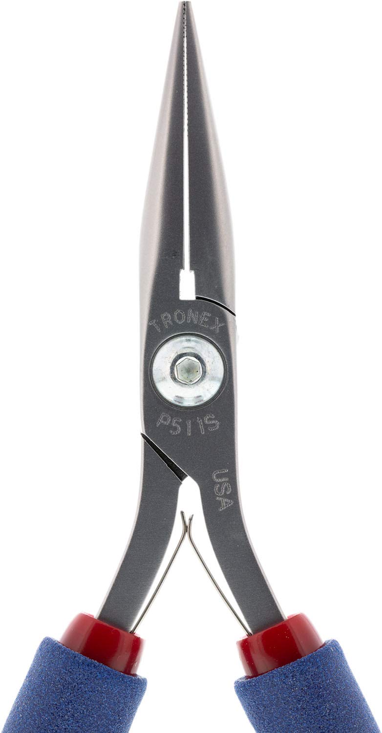 Tronex P511S Serrated Chain Nose Pliers with Standard Handle - Precision Jewelry & Electronics Repair Tool for Craftsmen and DIY Projects