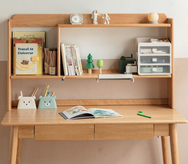 Solid Oak & Beech Wood Bookshelf - Sturdy Wooden Shelf for Home, Office & Library - Perfect for Organizing Books, Decor & Storage
