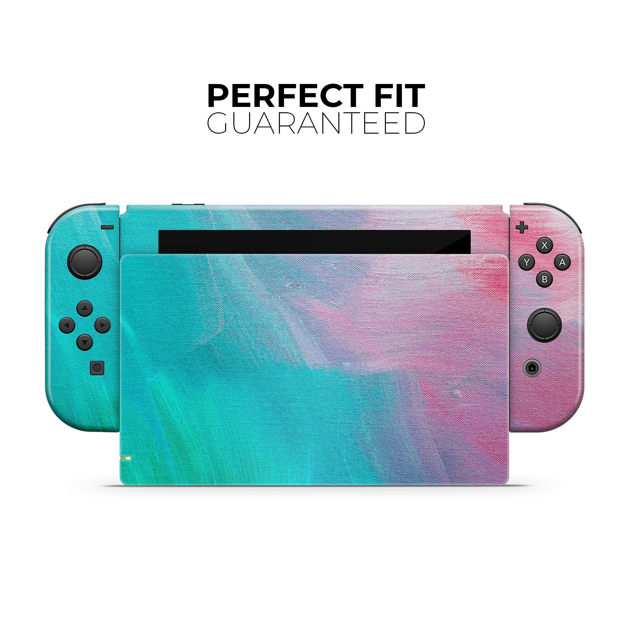 Nintendo Switch Skin Decal - Removable Scratch-Resistant Vinyl Wrap Cover - Pastel Marble Design - Compatible with Switch Console Bundle - Perfect for Gaming Protection & Customization
